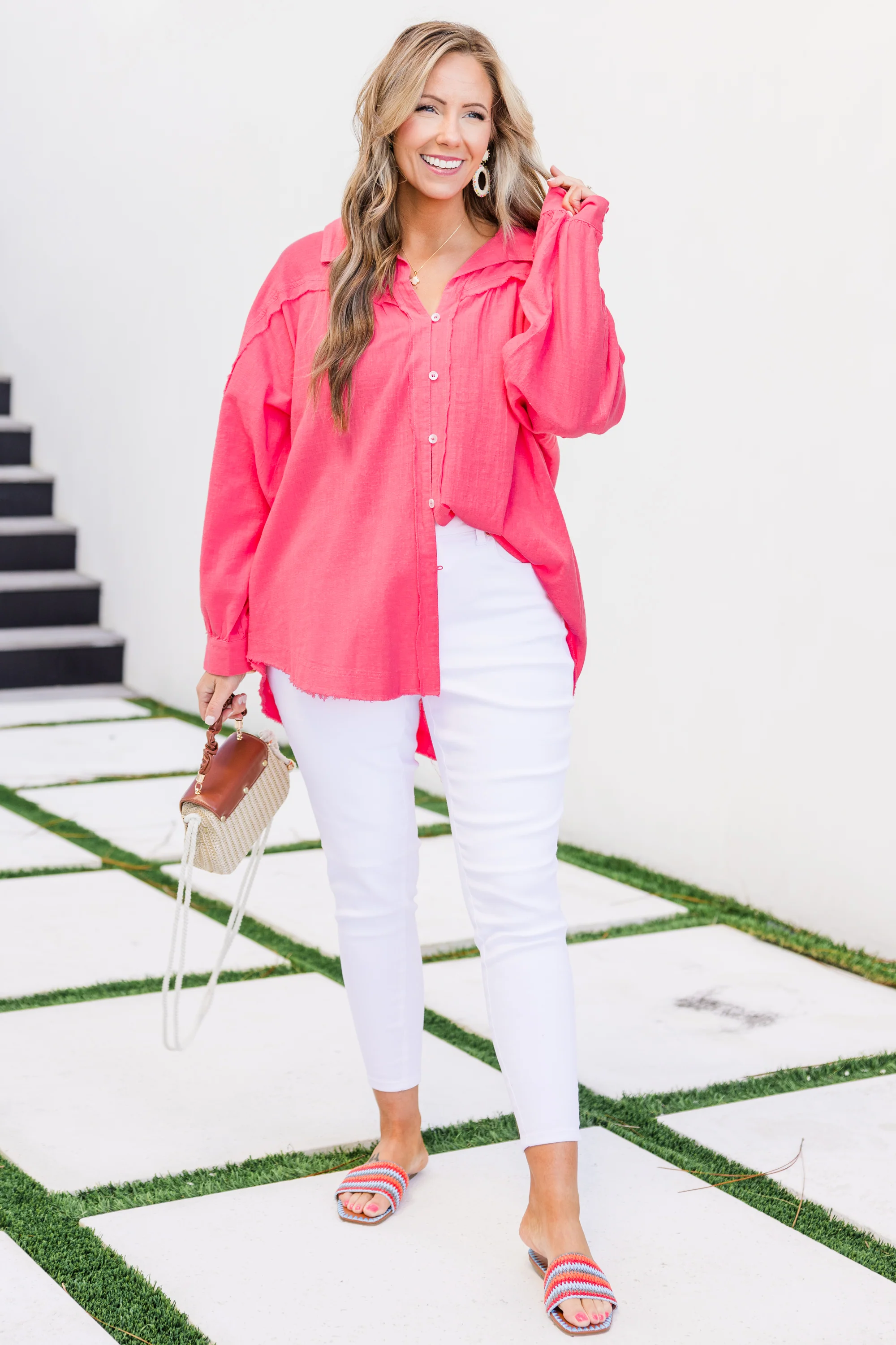 A Different Wave Length Top, Bubble Pink - Image 3
