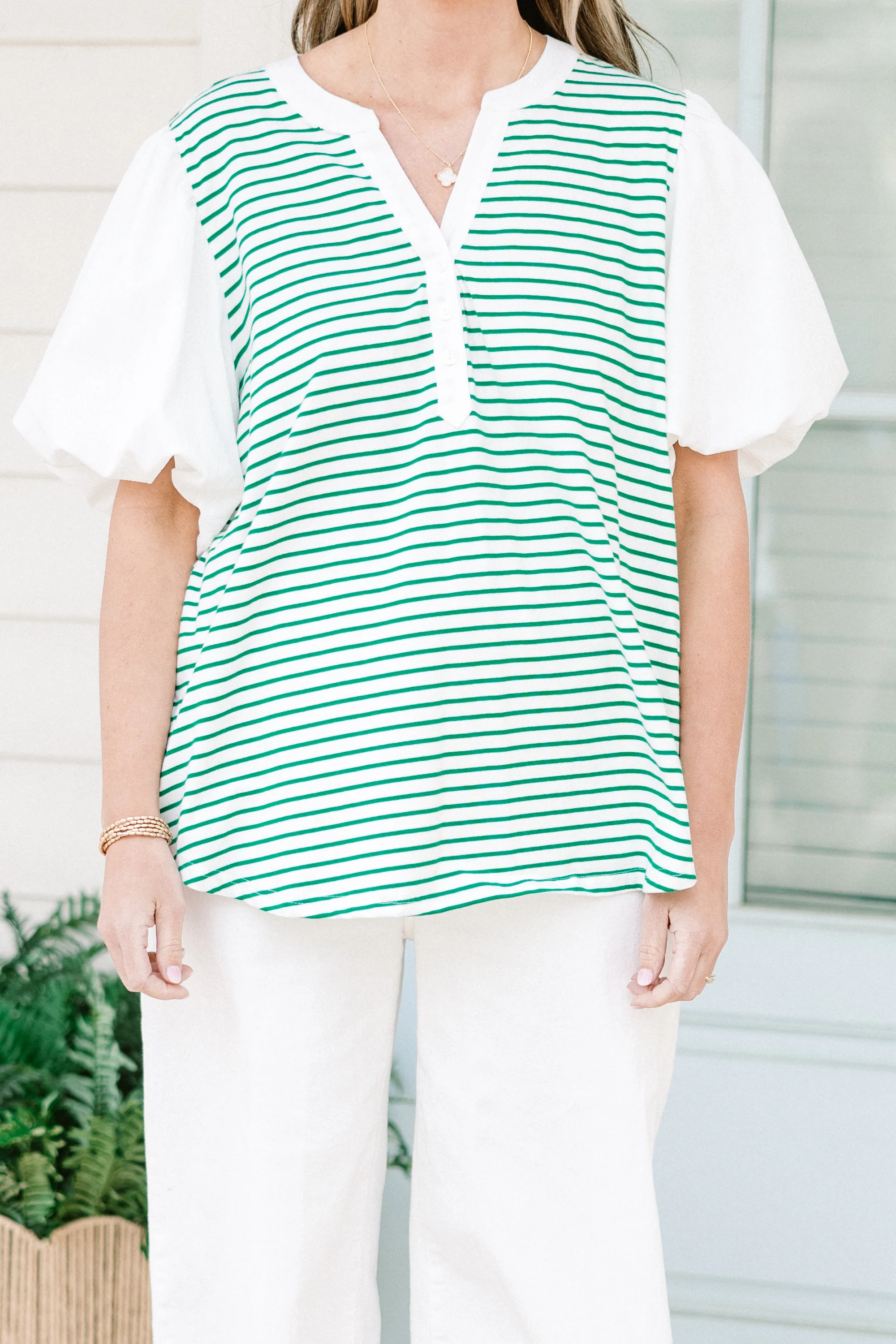 A Glowing Smile Top, Green - Image 5
