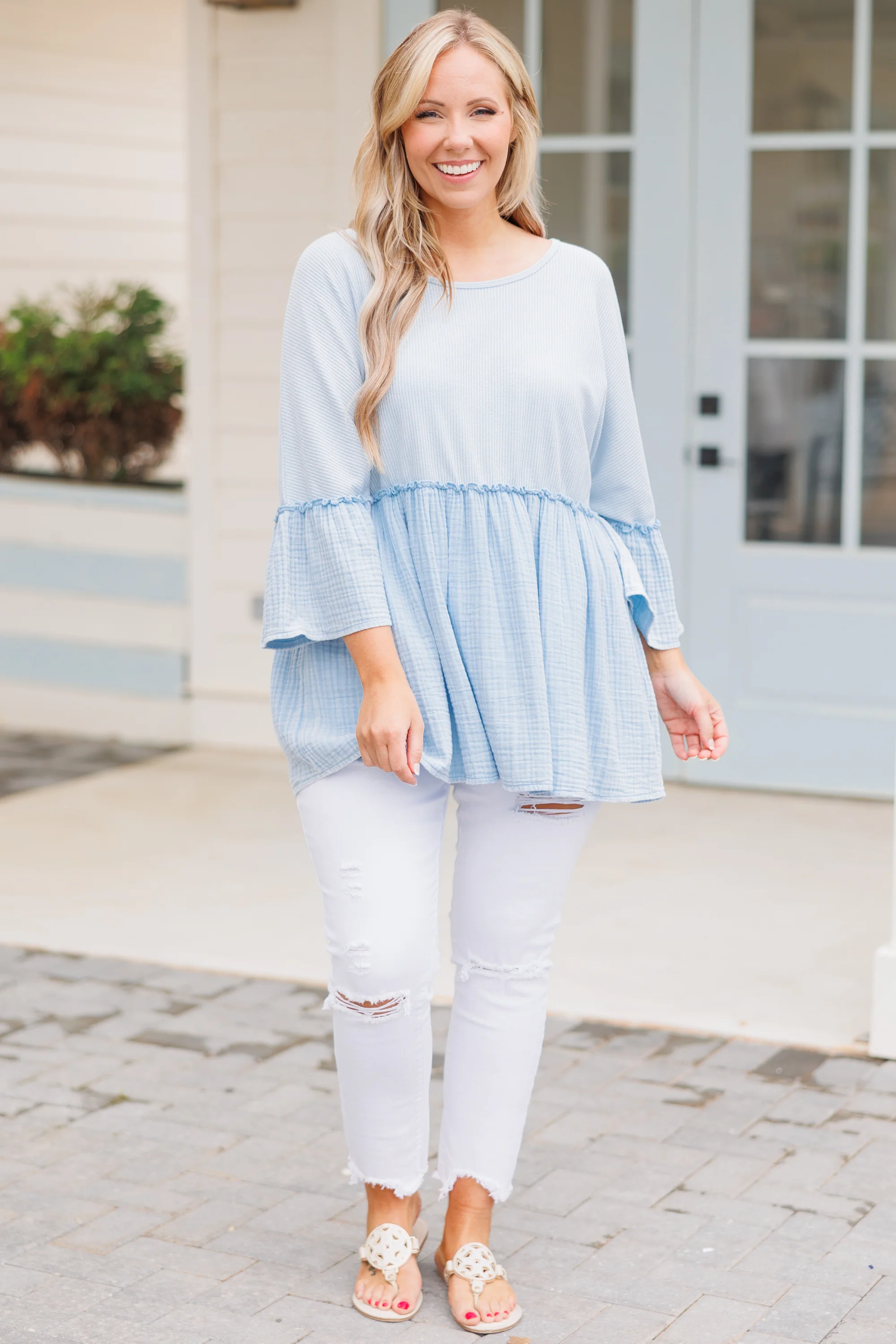 A Kiss For The Road Top, Spring Blue - Image 3