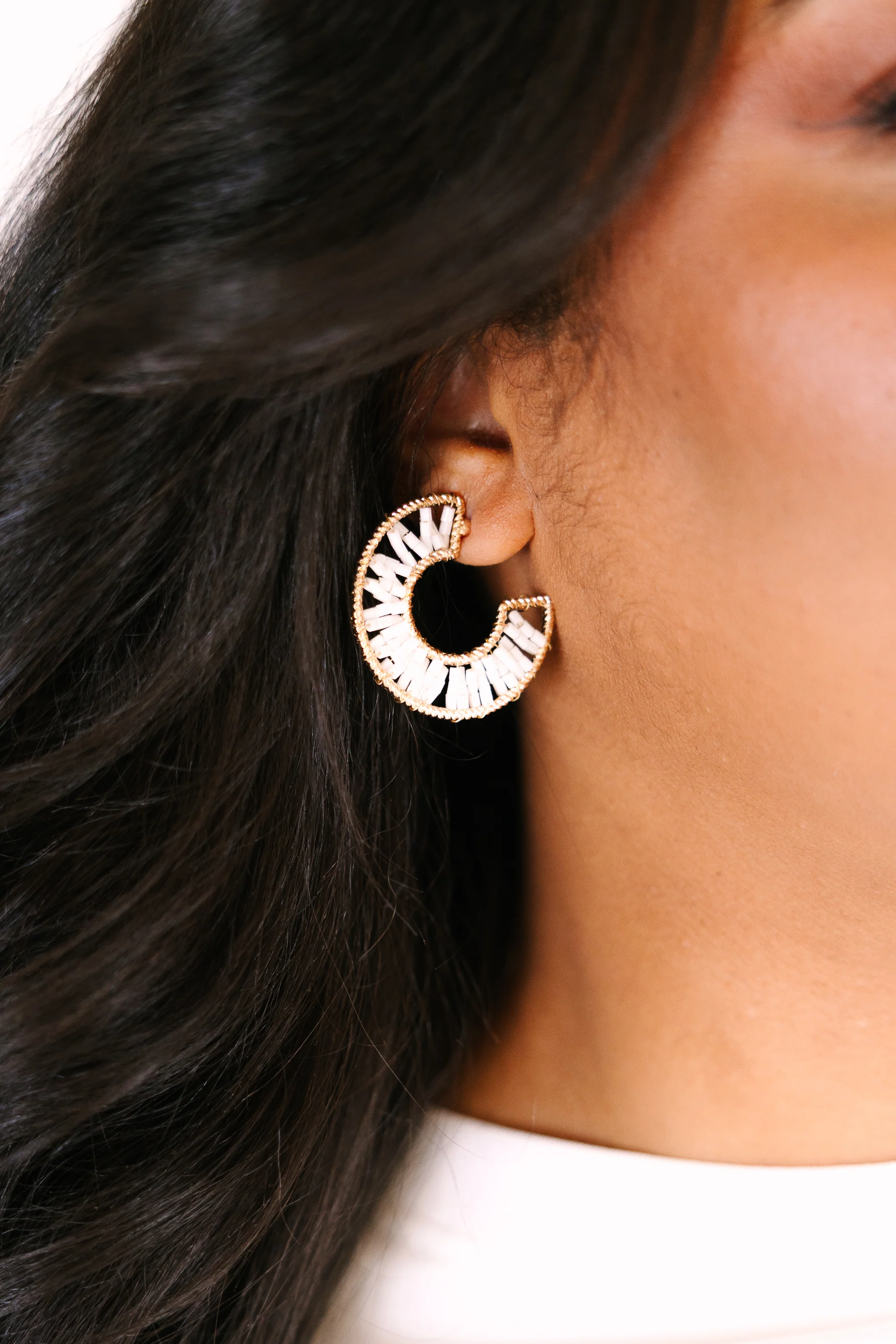 A Little Something Earrings, White - Image 2