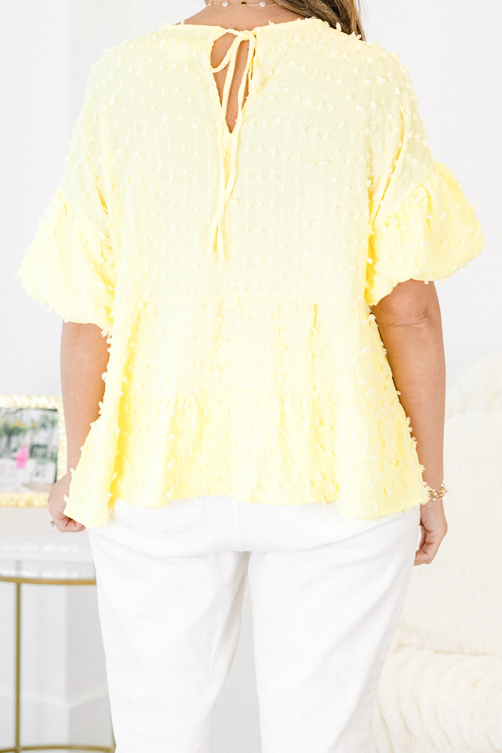 A Rosy Smile Top, Pale Yellow - Image 6