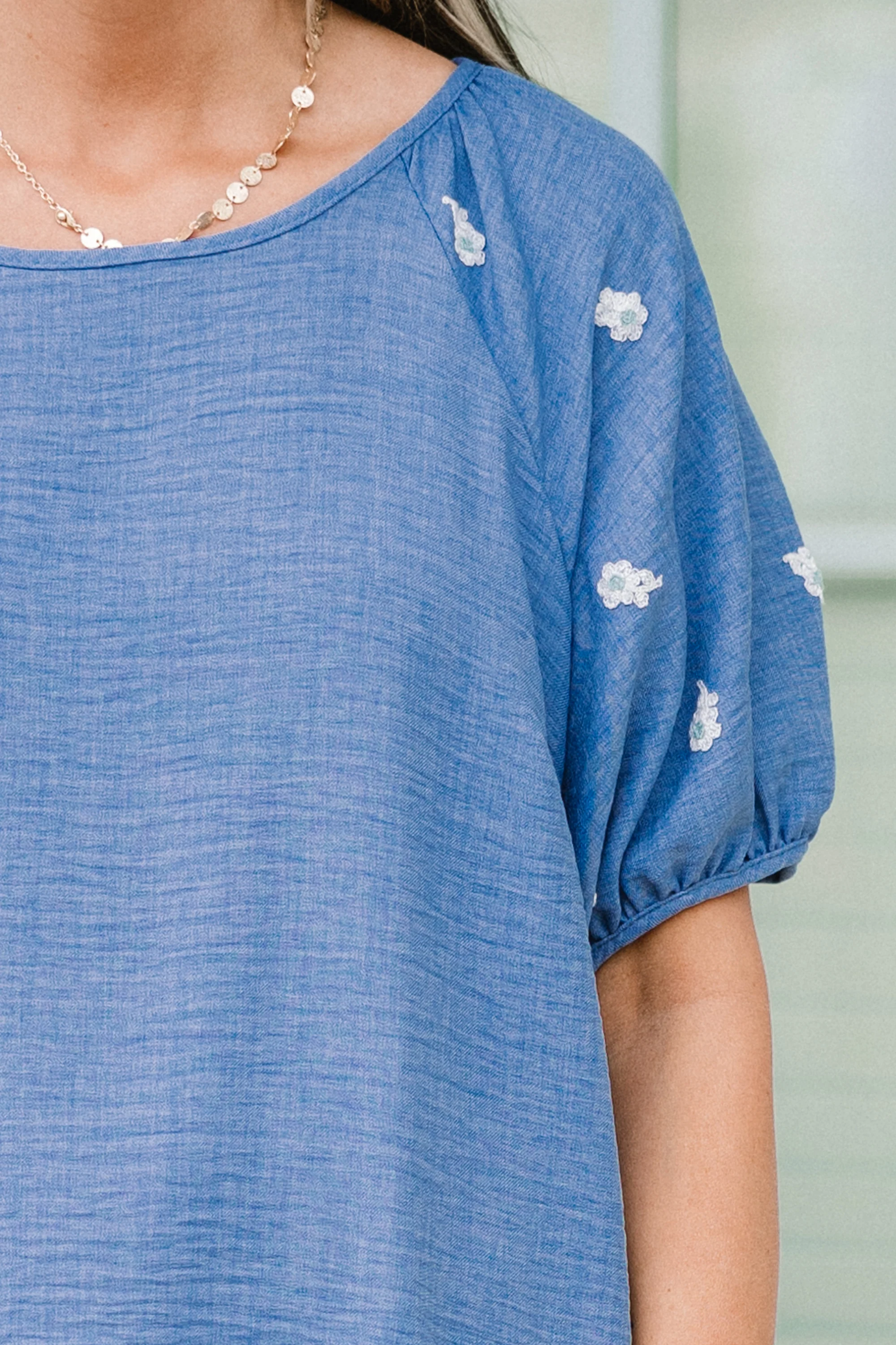 Acts Of Grace Top, Blue - Image 4
