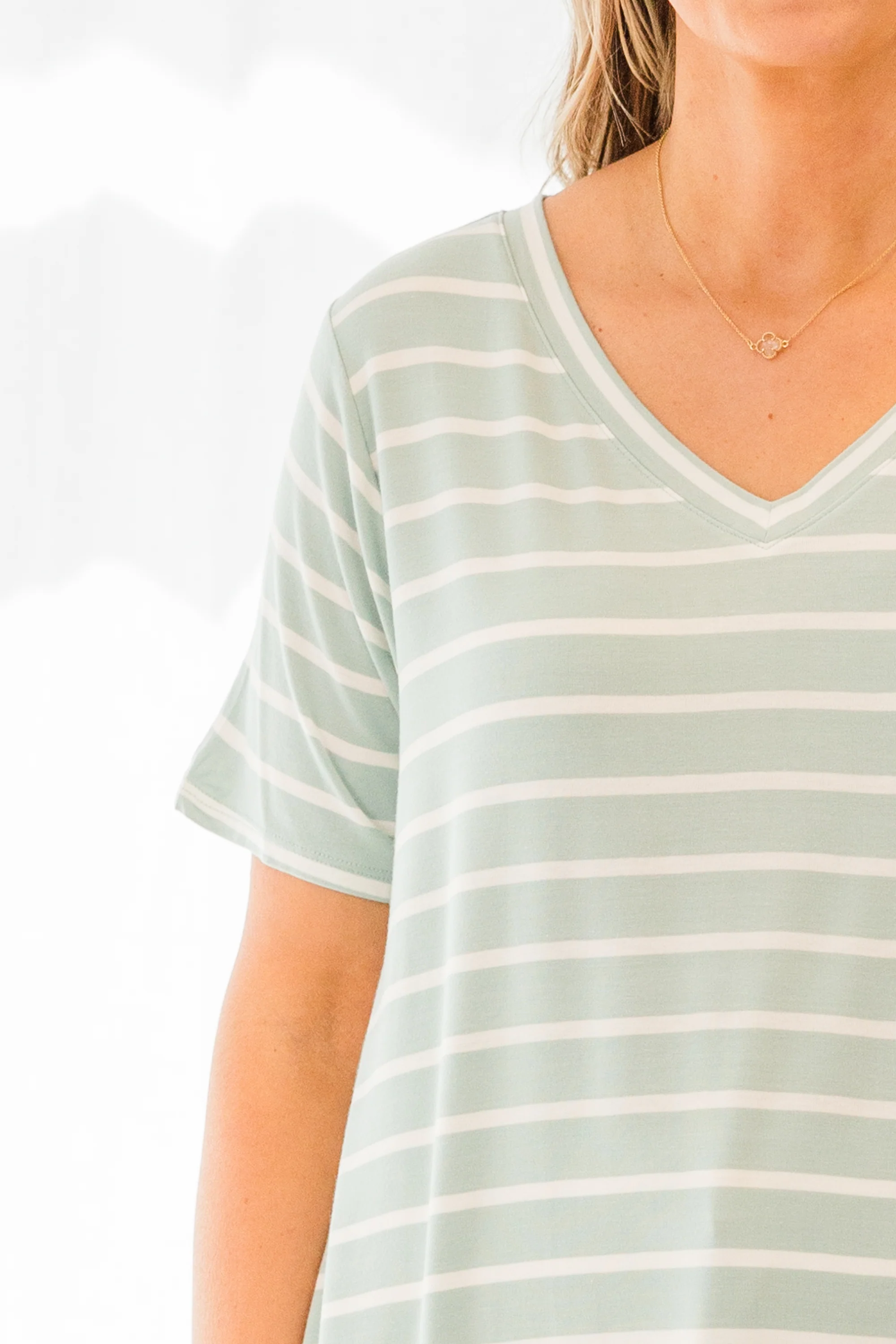 All About Good Times Top, Light Green-Ivory - Image 4
