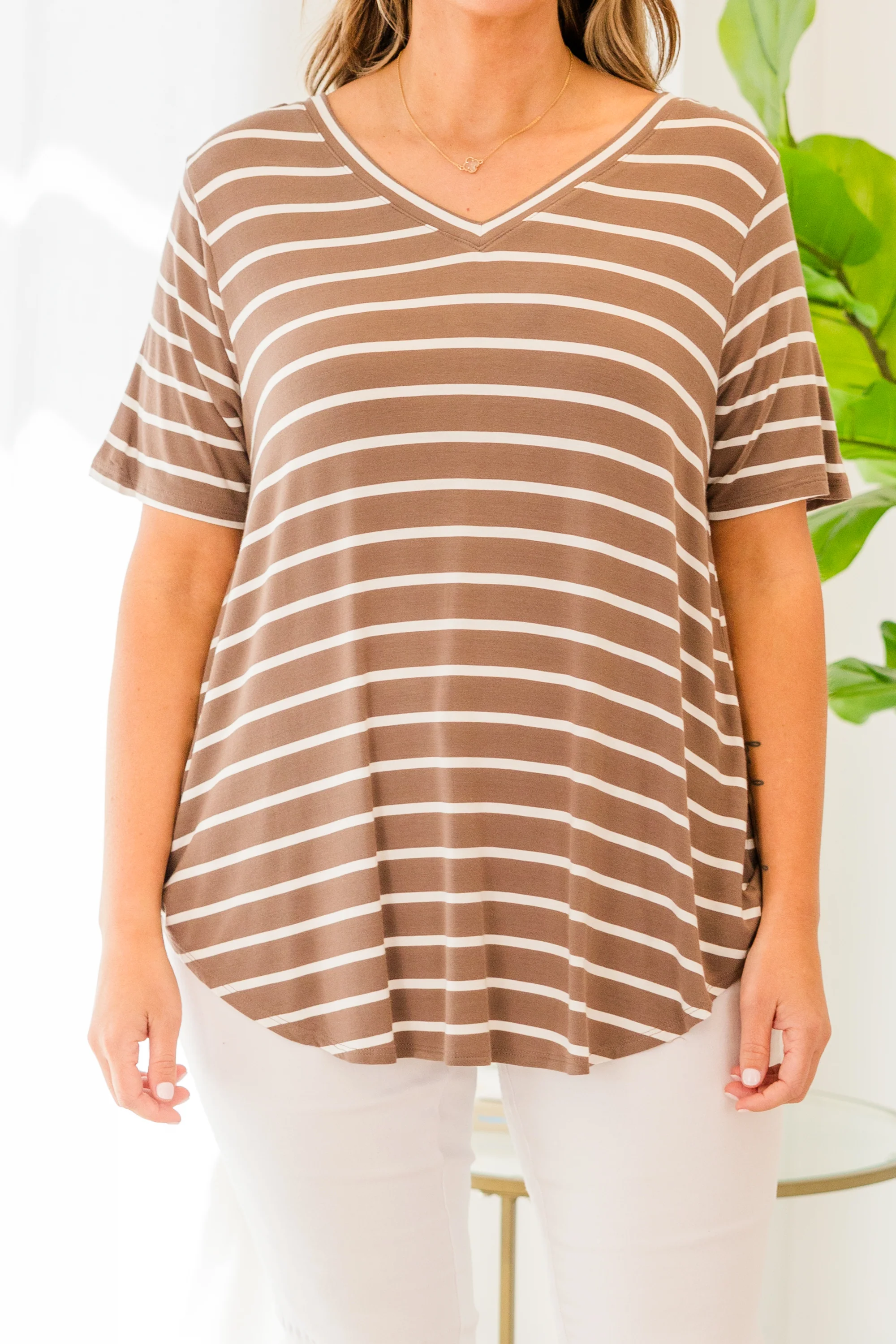 All About Good Times Top, Mocha-Ivory - Image 5