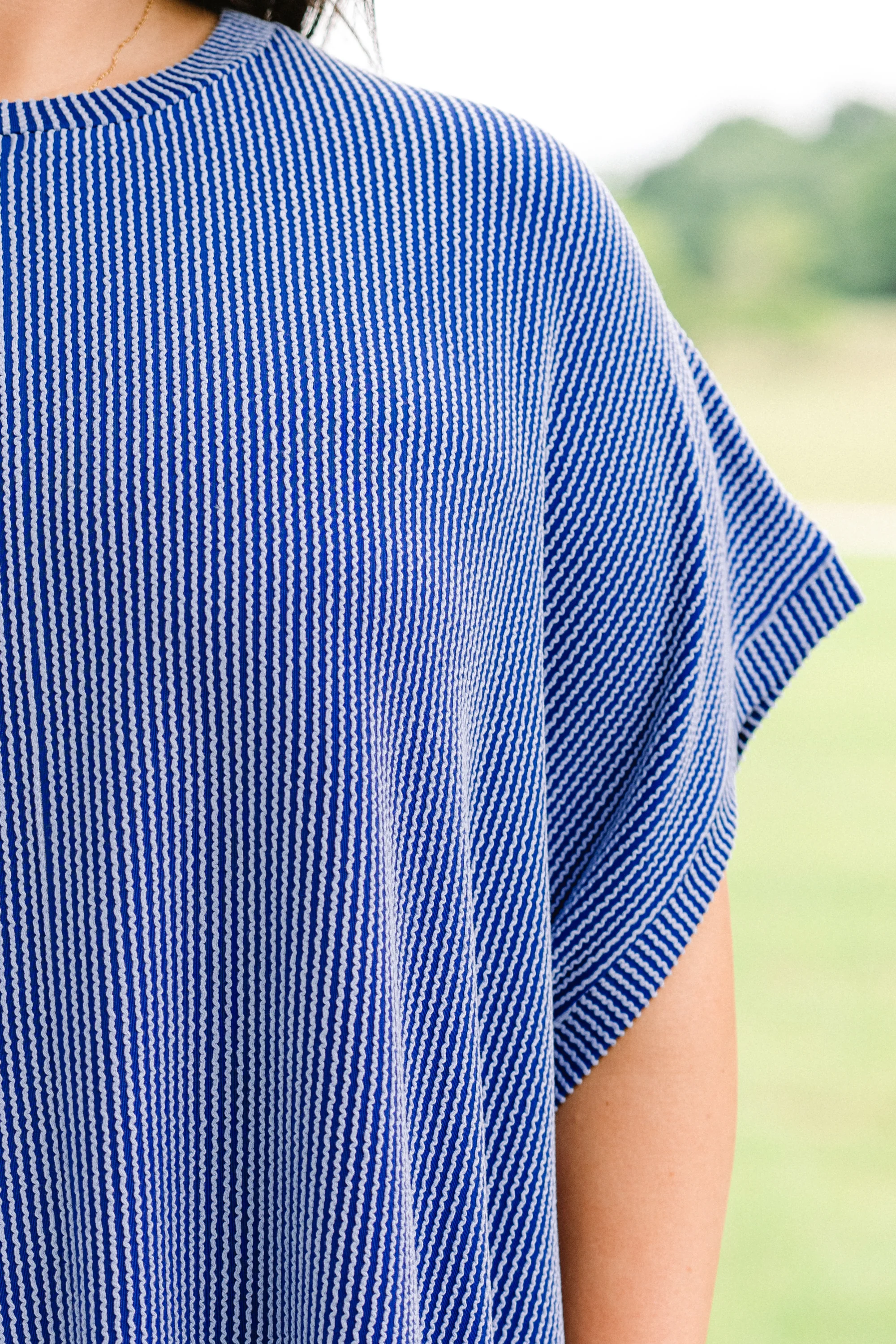 All About Knits Top, Dark Blue - Image 4