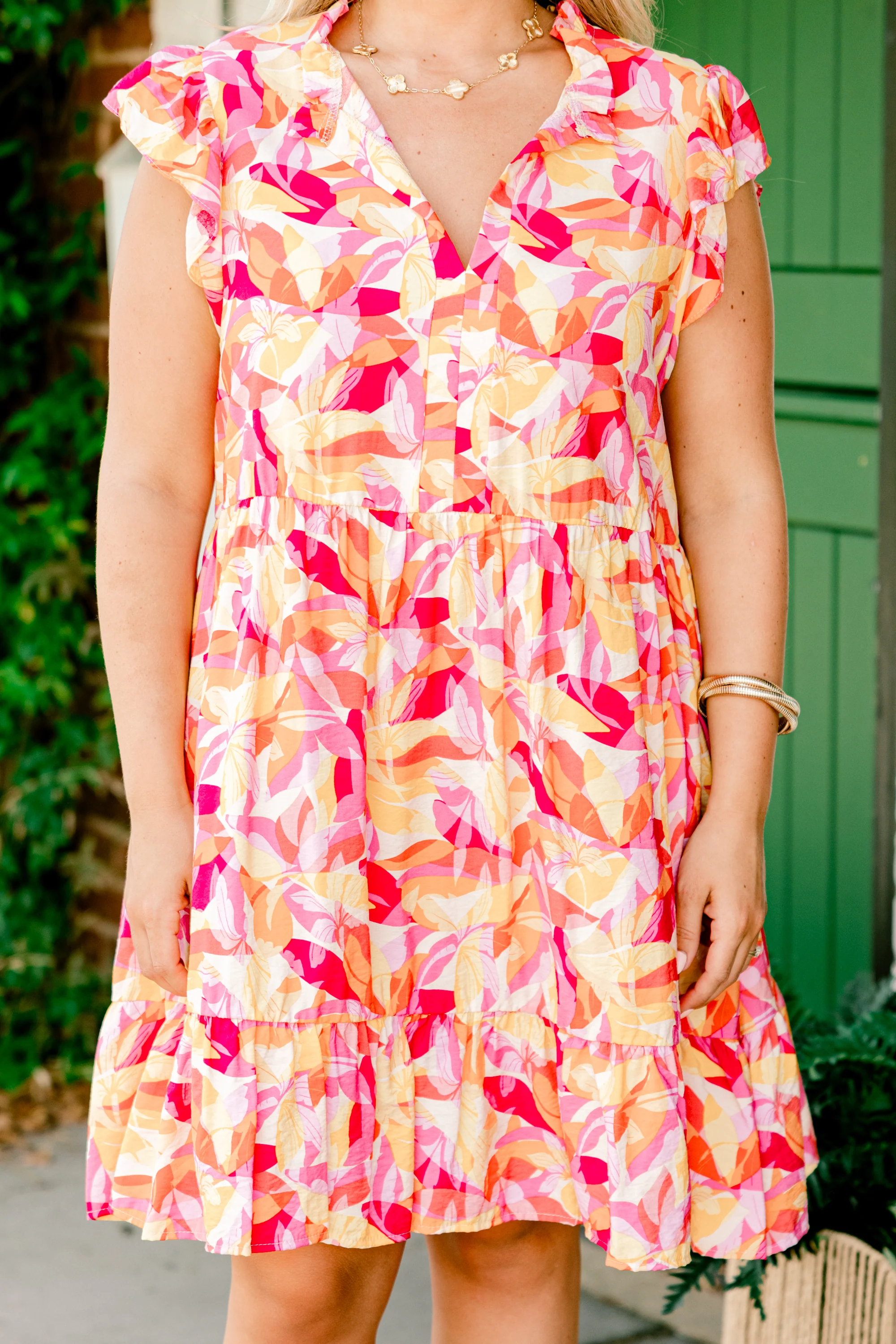 Aloha Bloom Dress, Magenta - Image 5