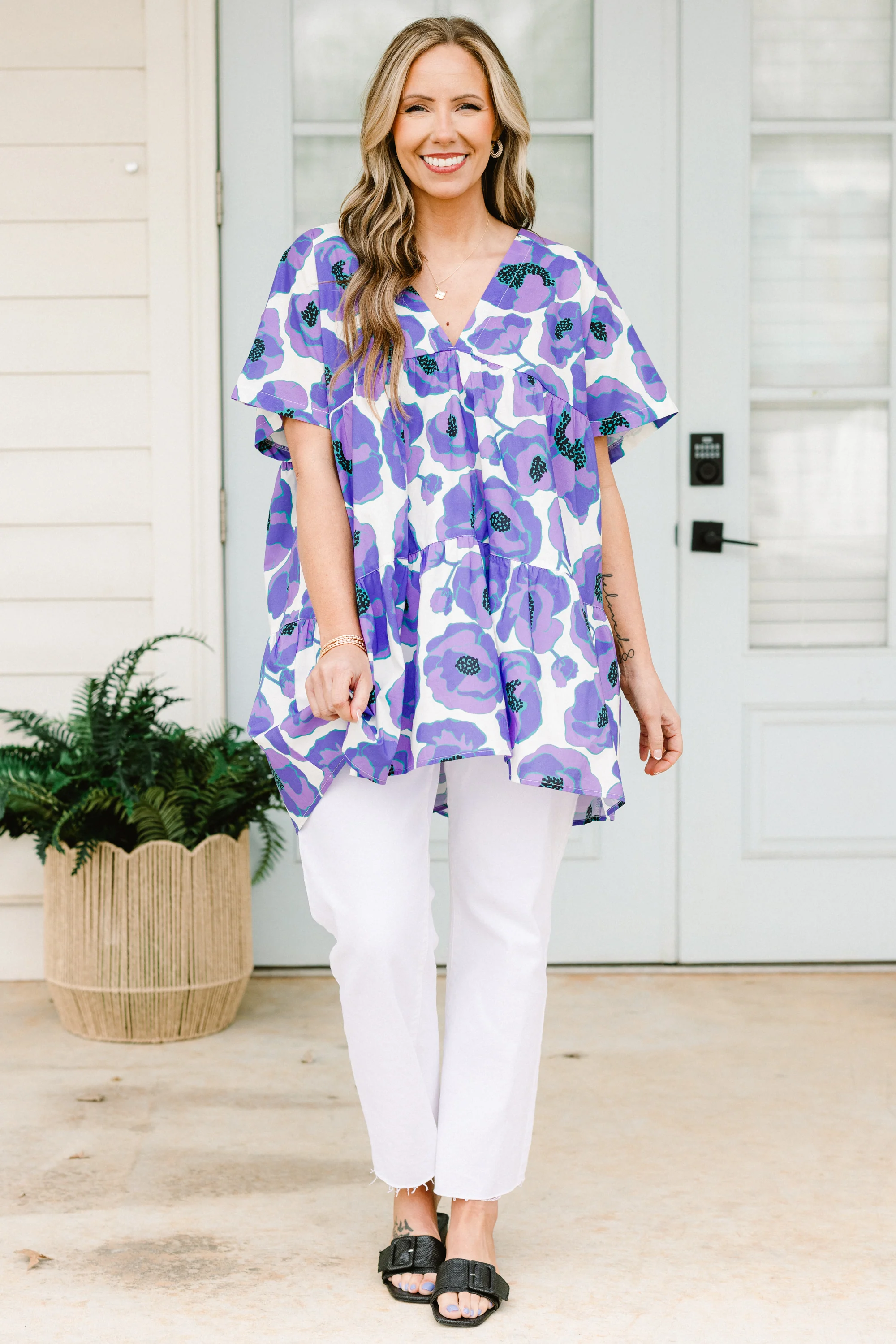 Aloha Spirits Top, Purple - Image 2