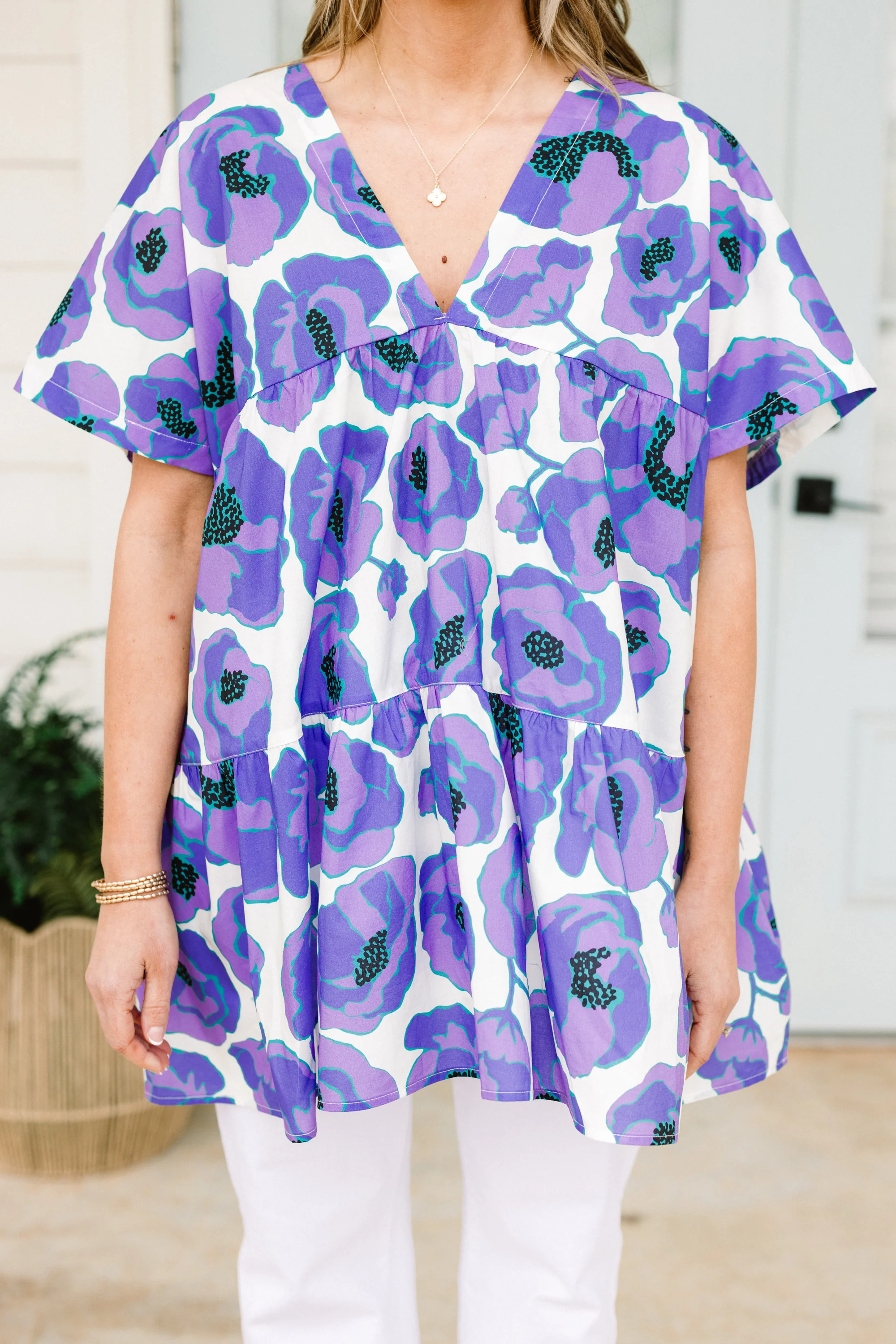 Aloha Spirits Top, Purple - Image 5