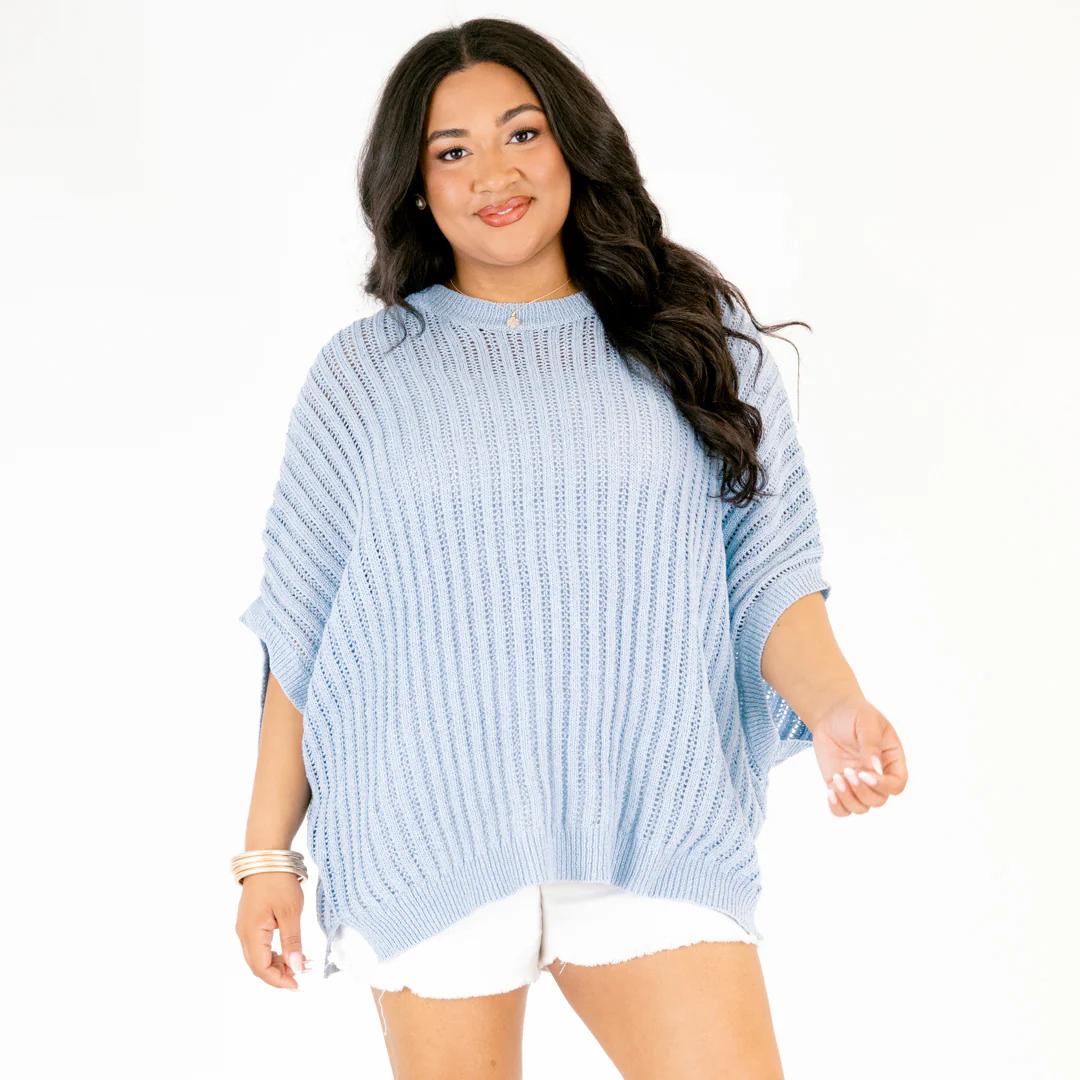 Always In Style Sweater, Blue - Image 7