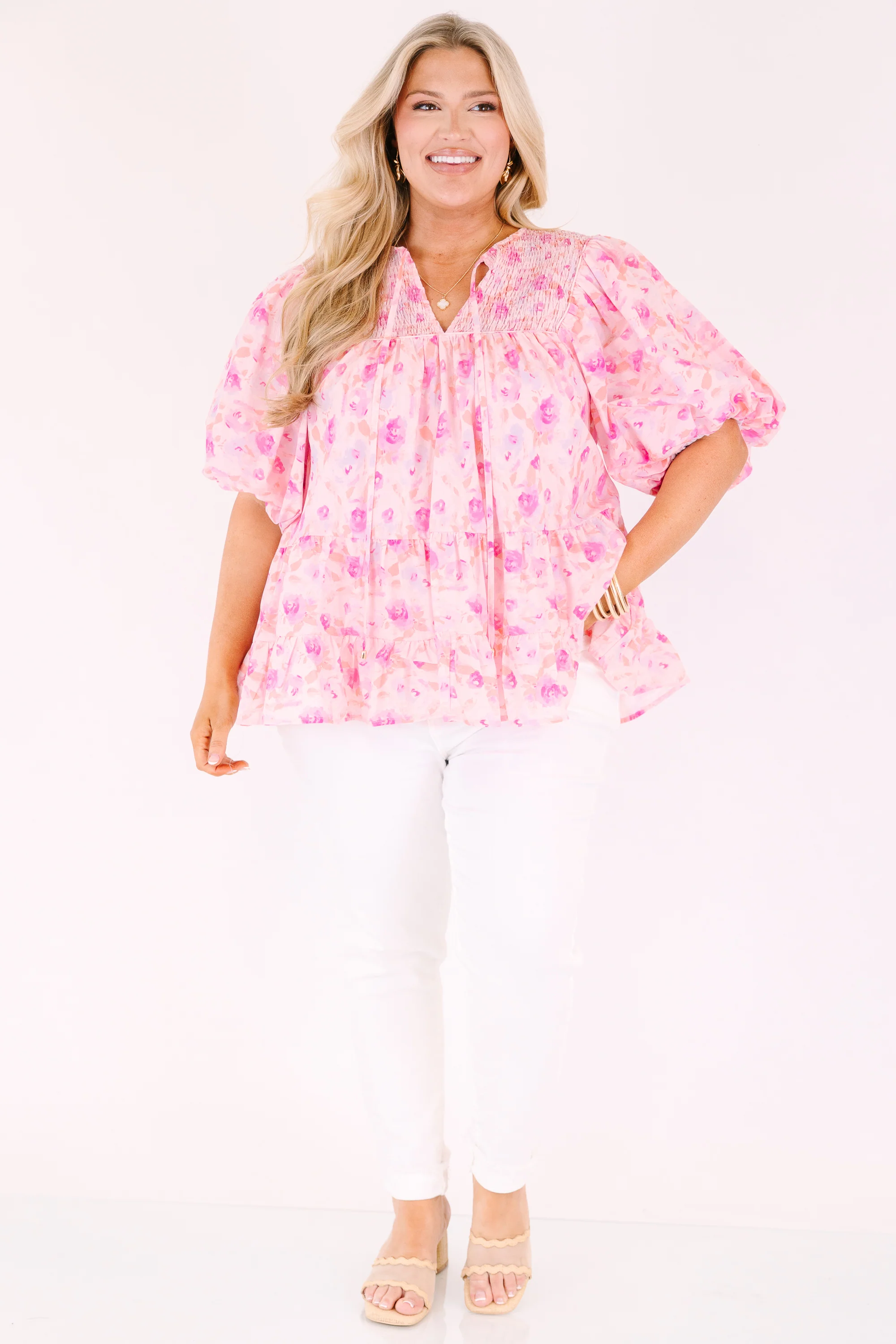 Always Thinking About You Top, Pink Floral - Image 2