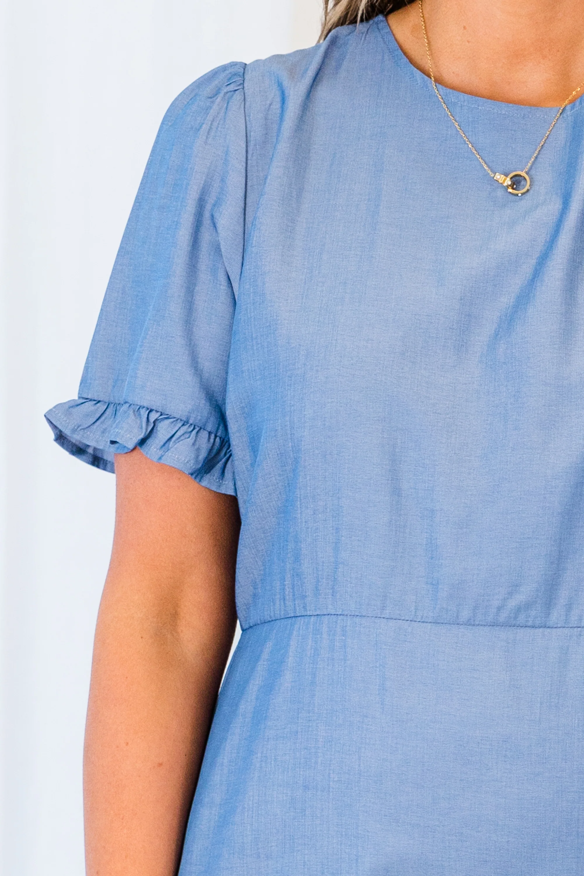 Another Day Of Sun Dress, Denim Blue - Image 5