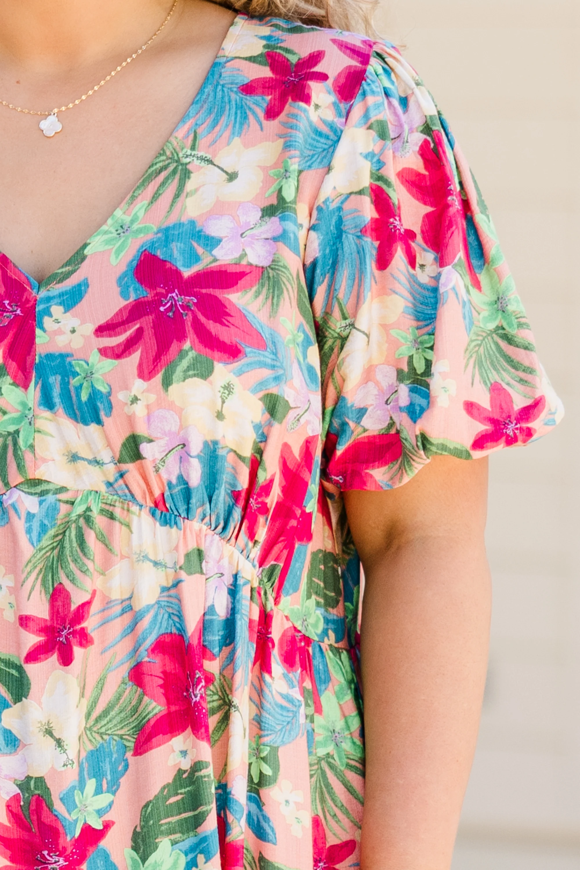 Answer Your Call Dress, Blush Pink - Image 4