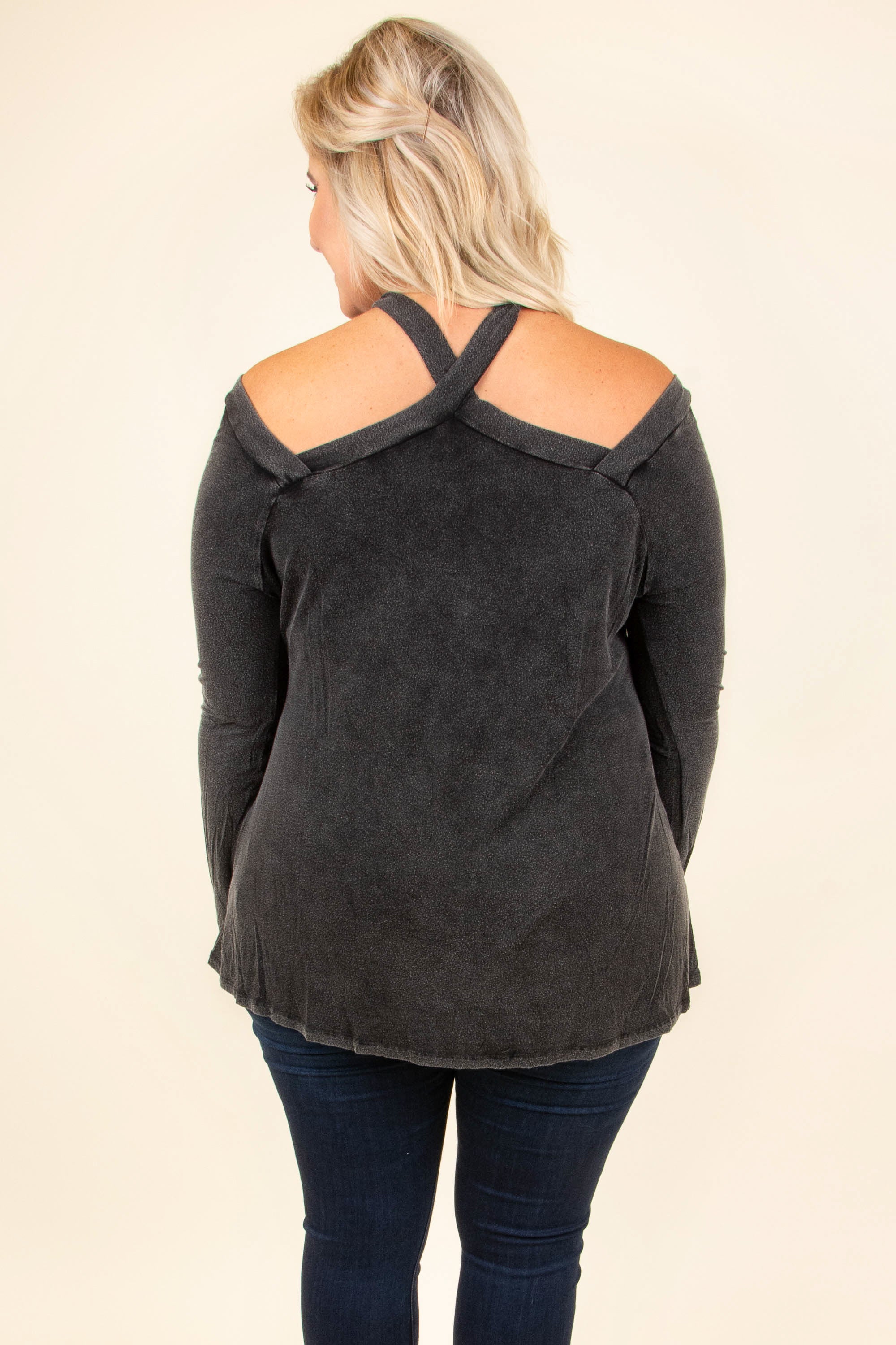 Anything But Basic Top, Charcoal - Image 4