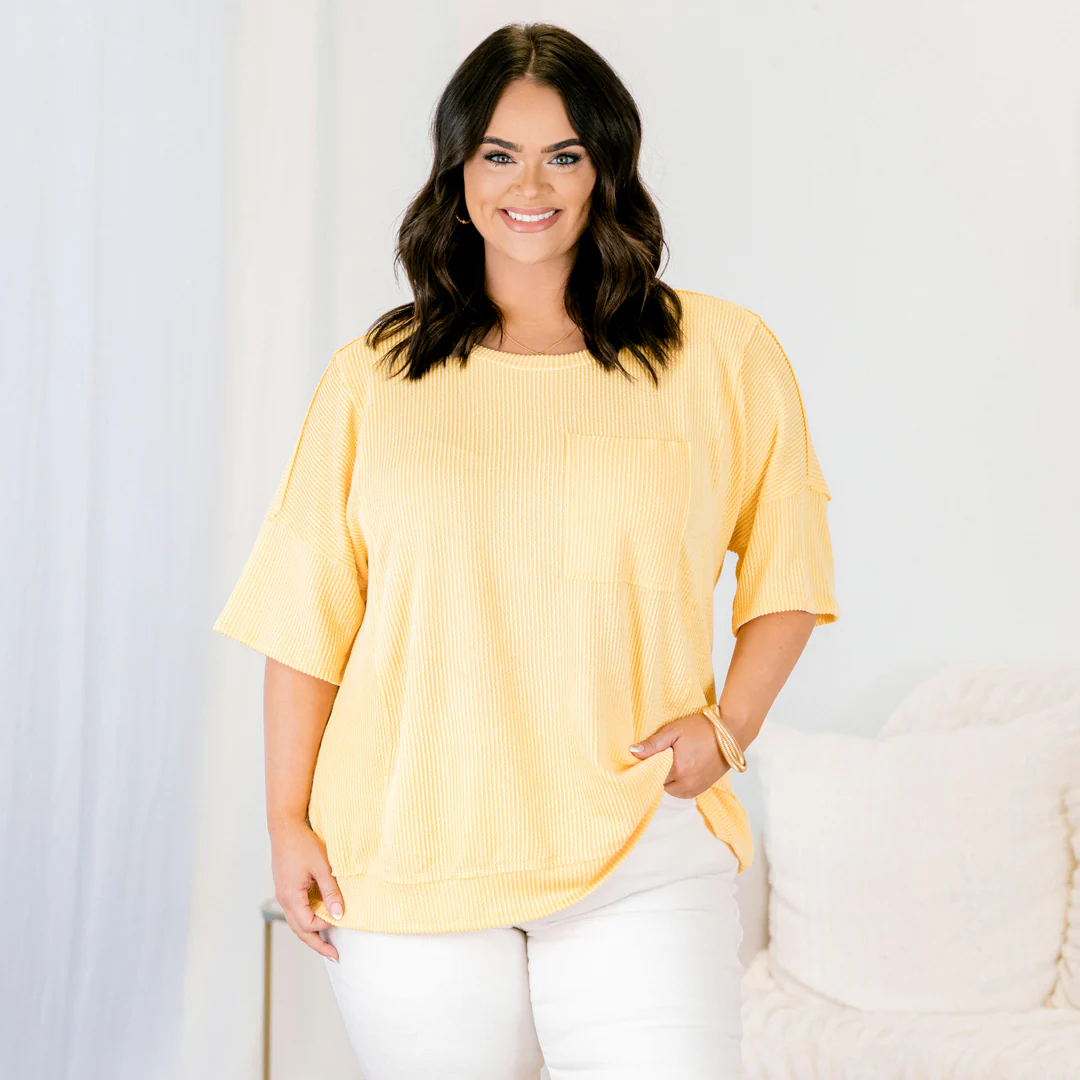 Around Love Top, Lemonade - Image 7