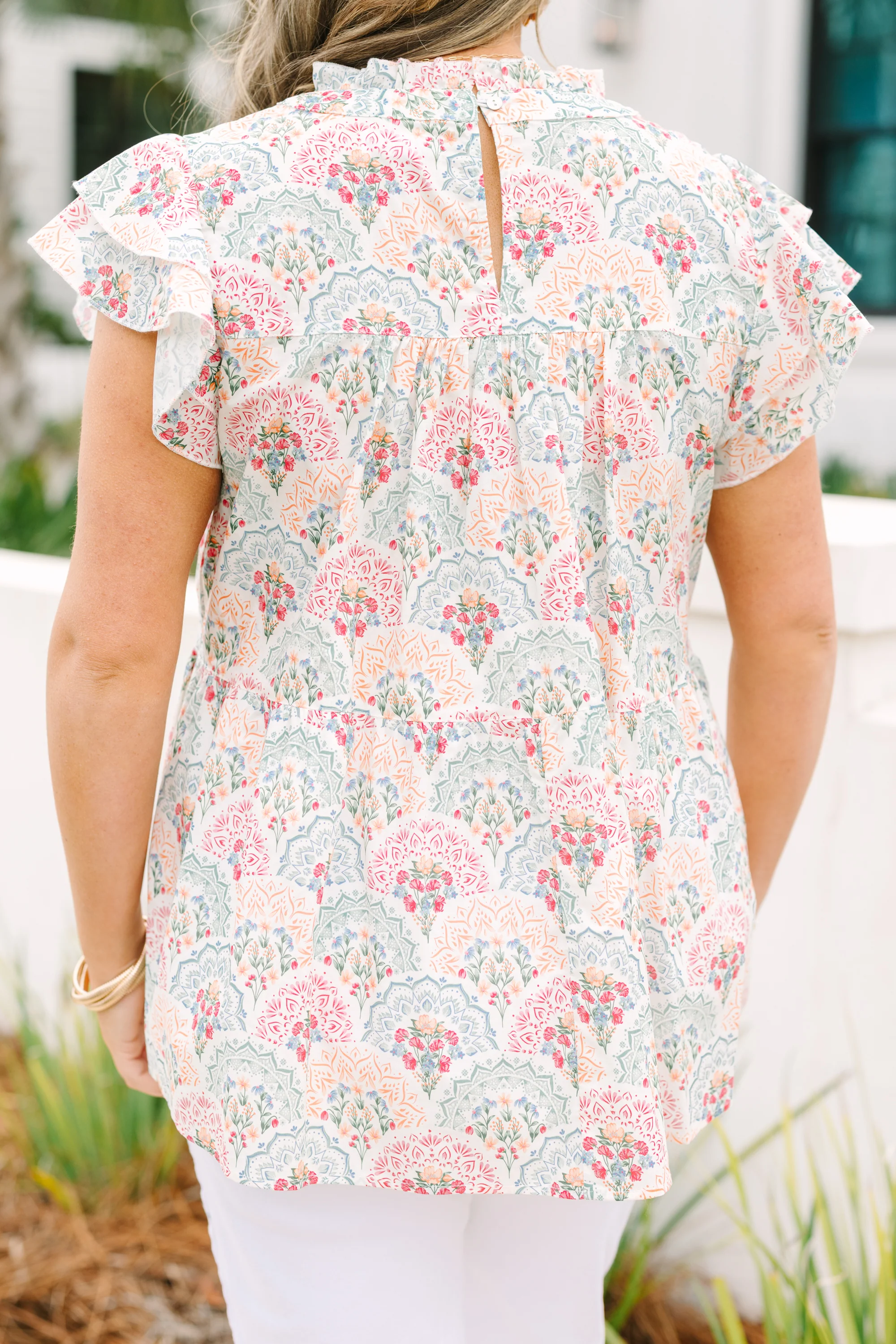 As Of Right Now Top, Pink-White - Image 6