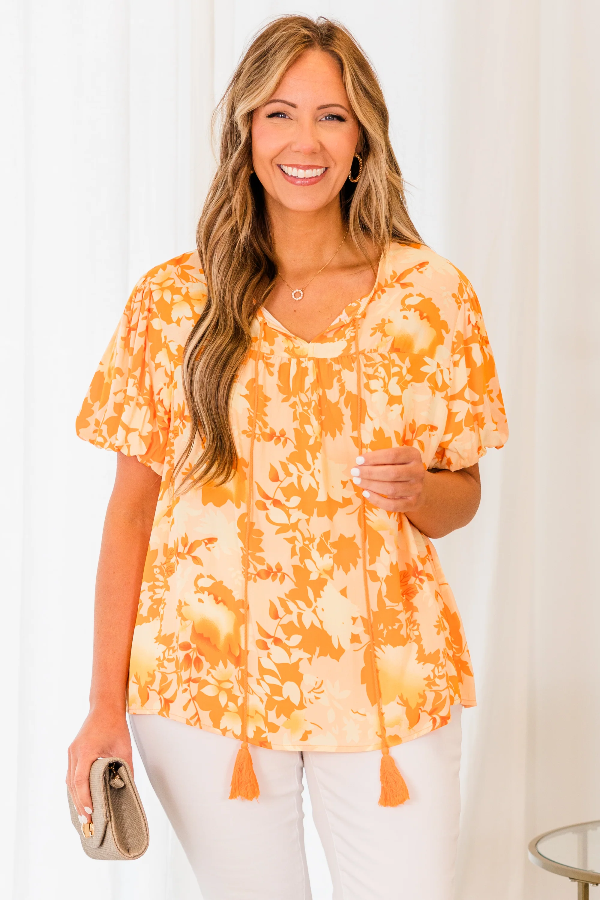 Aspirational Dreams Top, Orange - Image 2