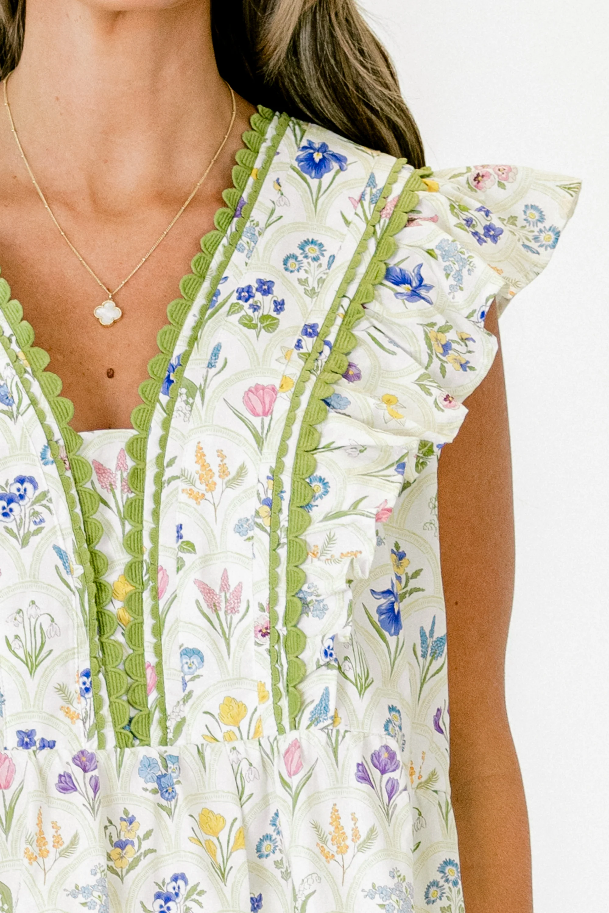 Back In Bloom Top, Ivory Floral - Image 4