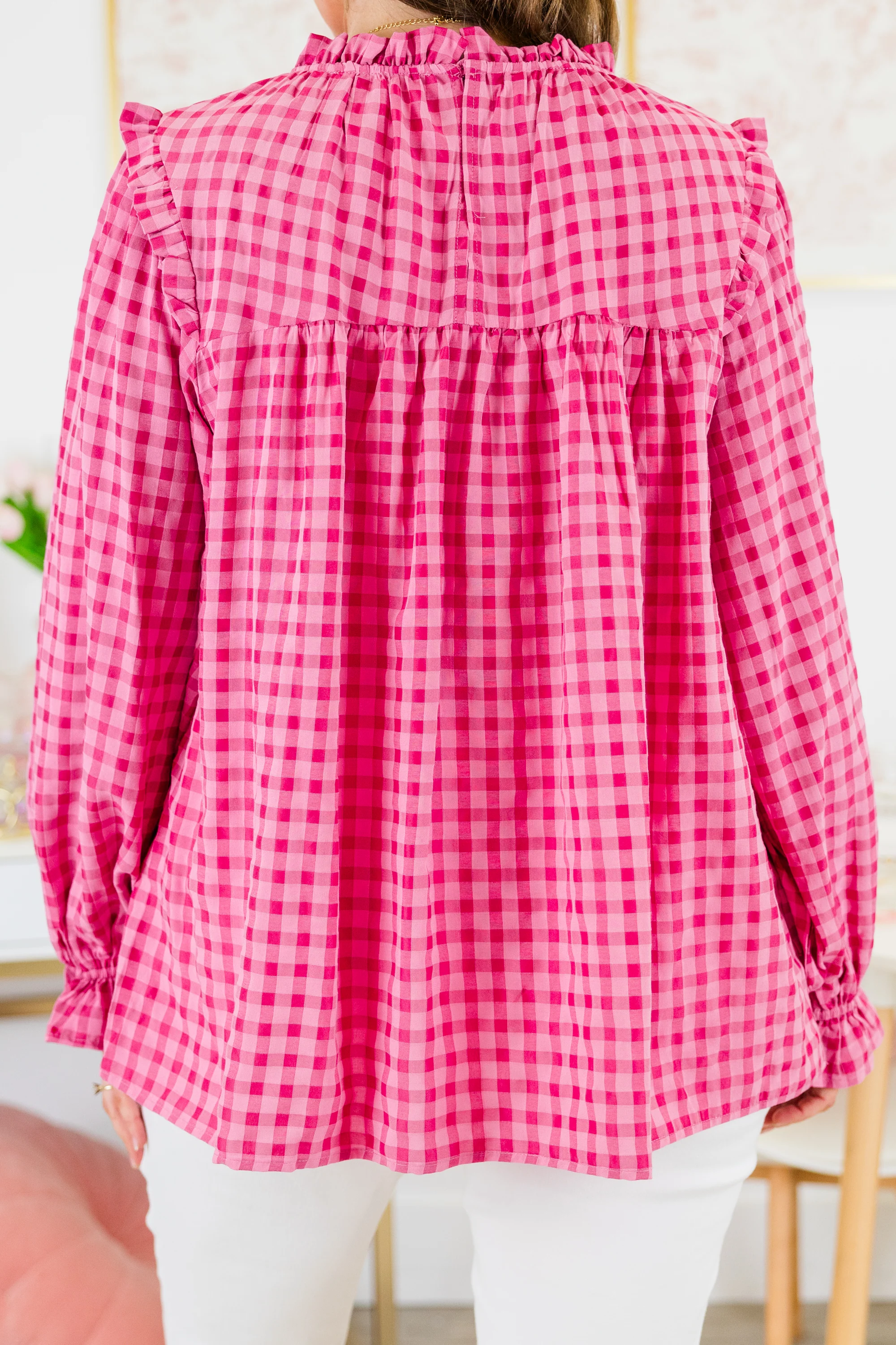 Be Anything Top, Pink-Fuchsia - Image 7