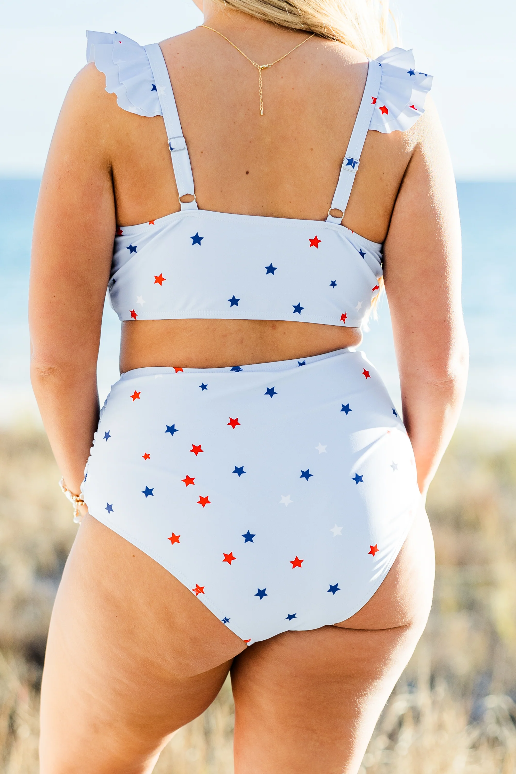 Beach Trip Swim Bottom, Blue Star - Image 5