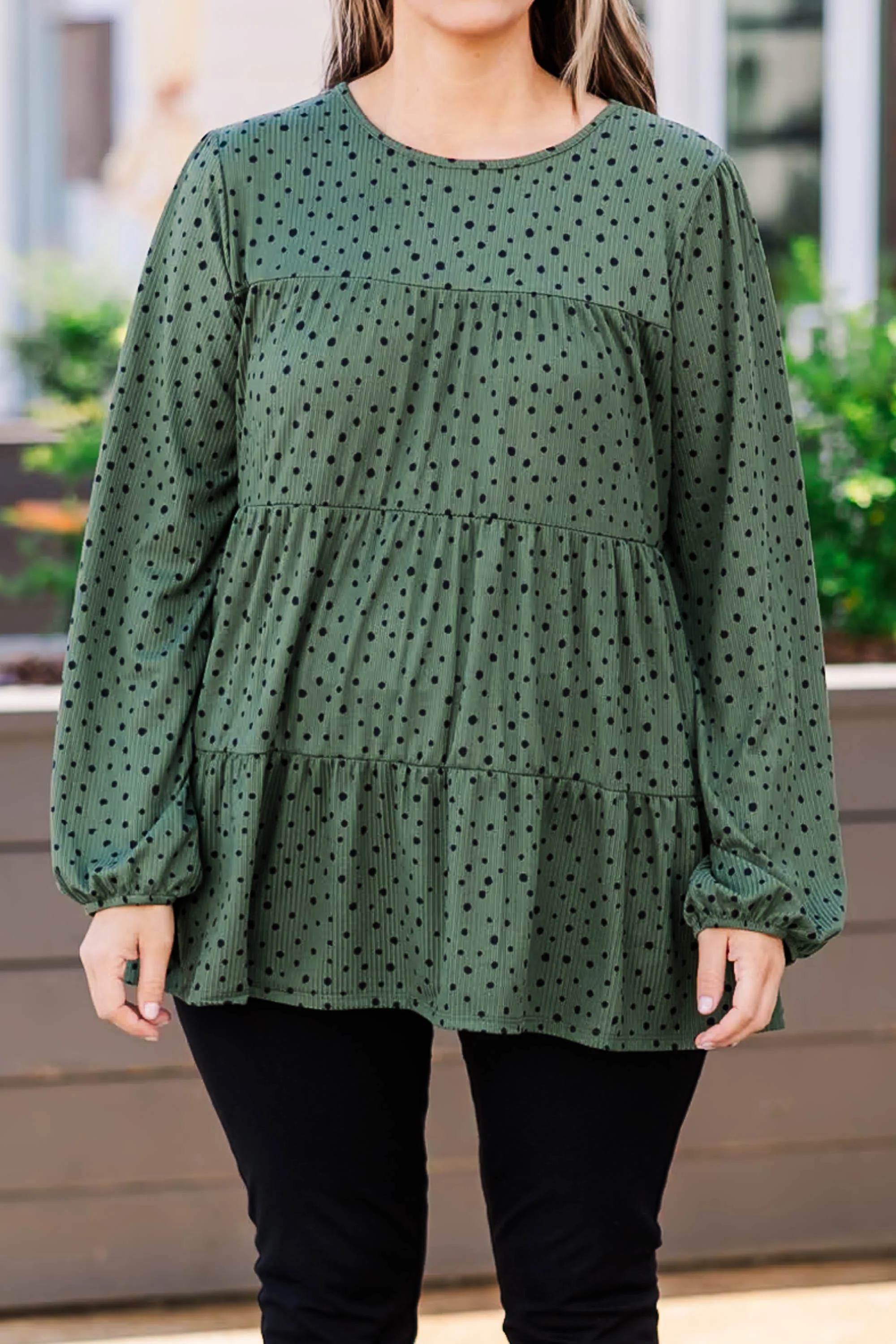 Because Of Me Top, Olive - Image 4