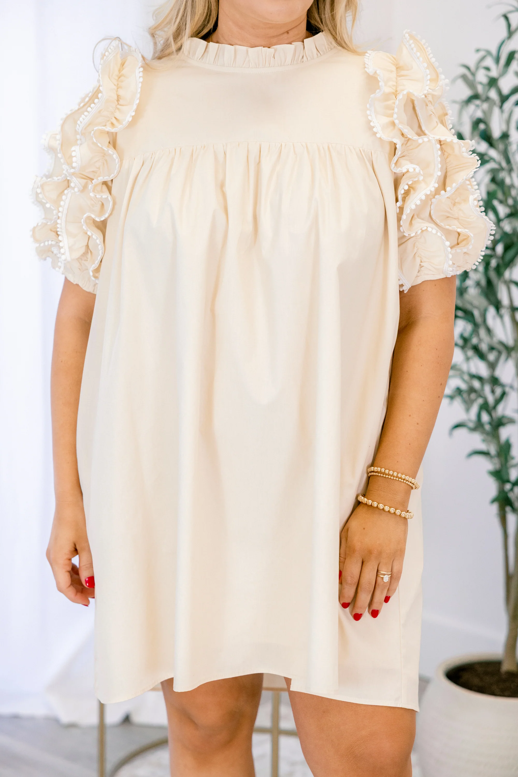 Between Me And You Dress, Cream - Image 5