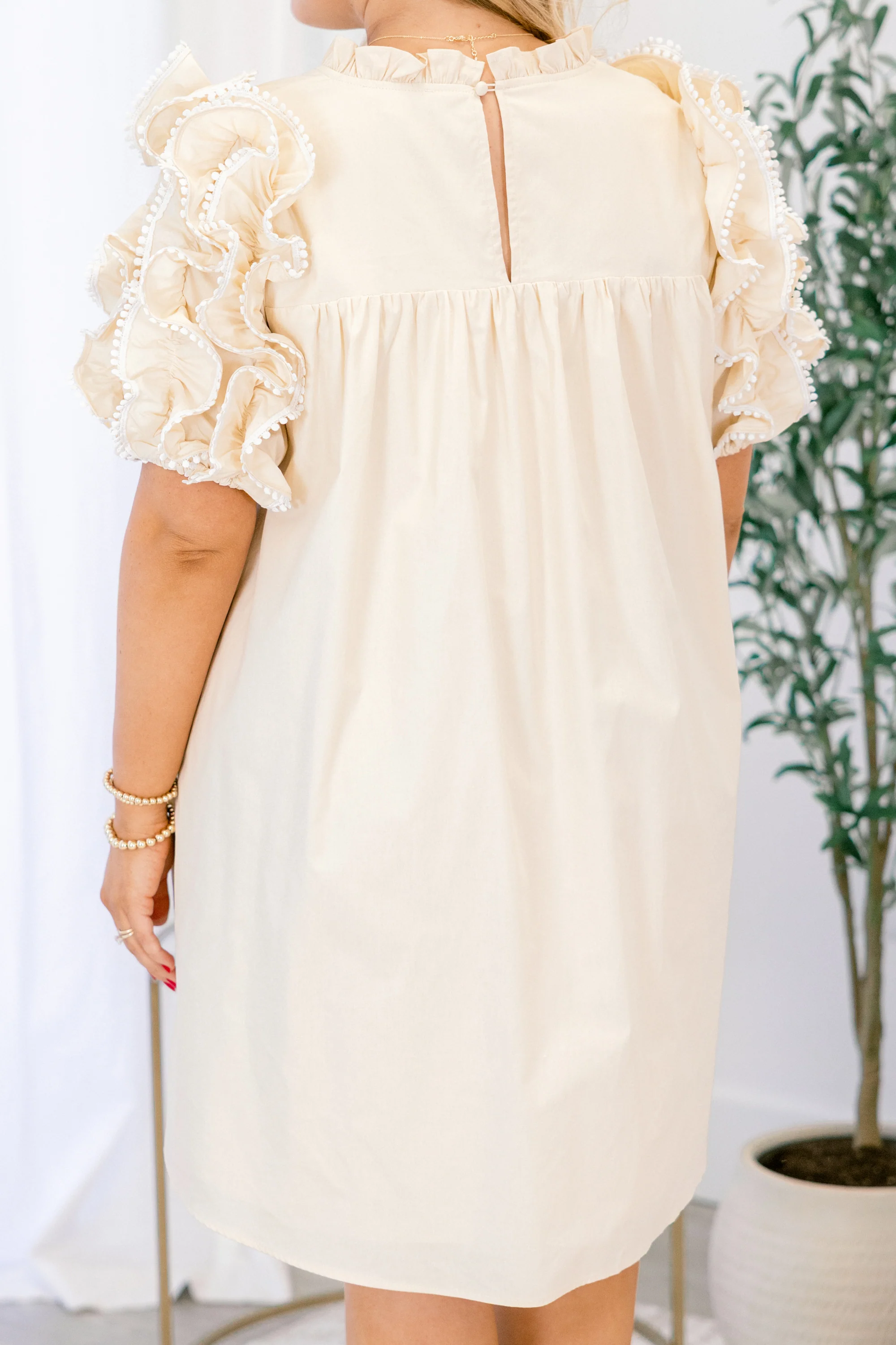 Between Me And You Dress, Cream - Image 6