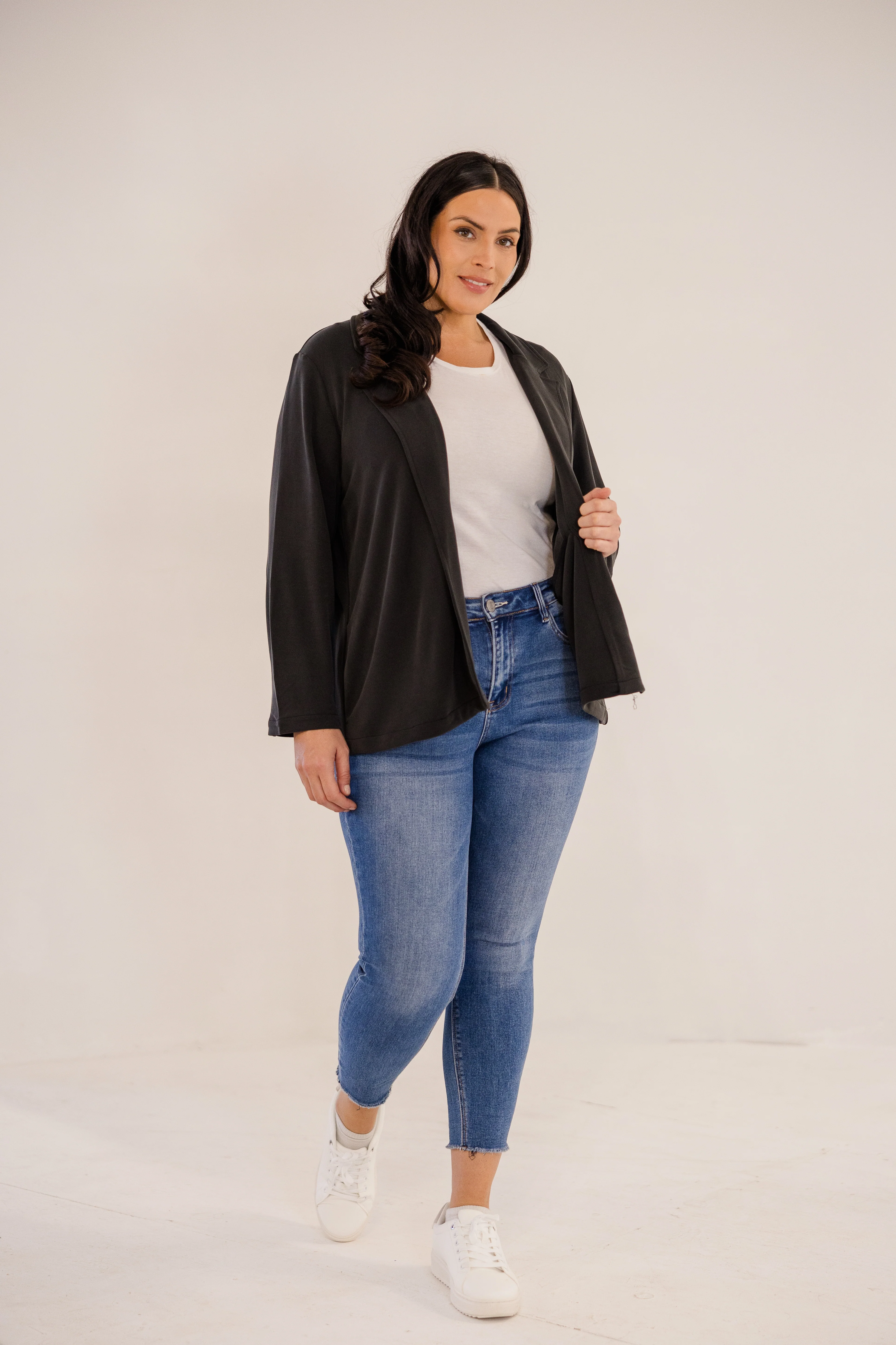 Bleecker Collar Knit Jacket, Black - Image 6