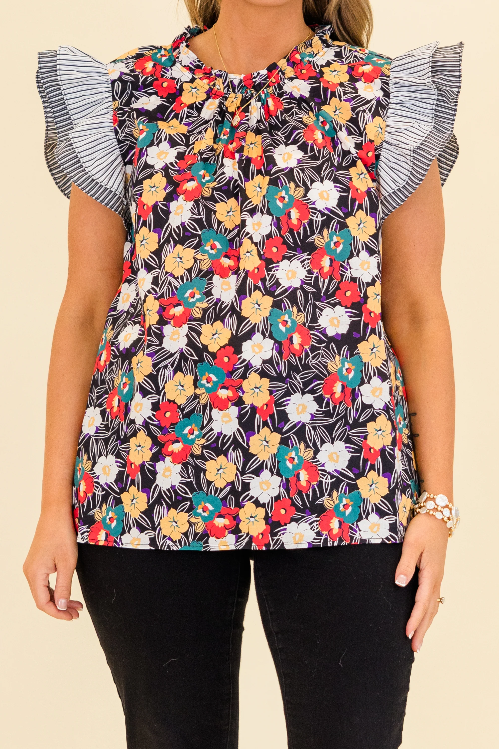 Bleeding Hearts Top, Black - Image 6