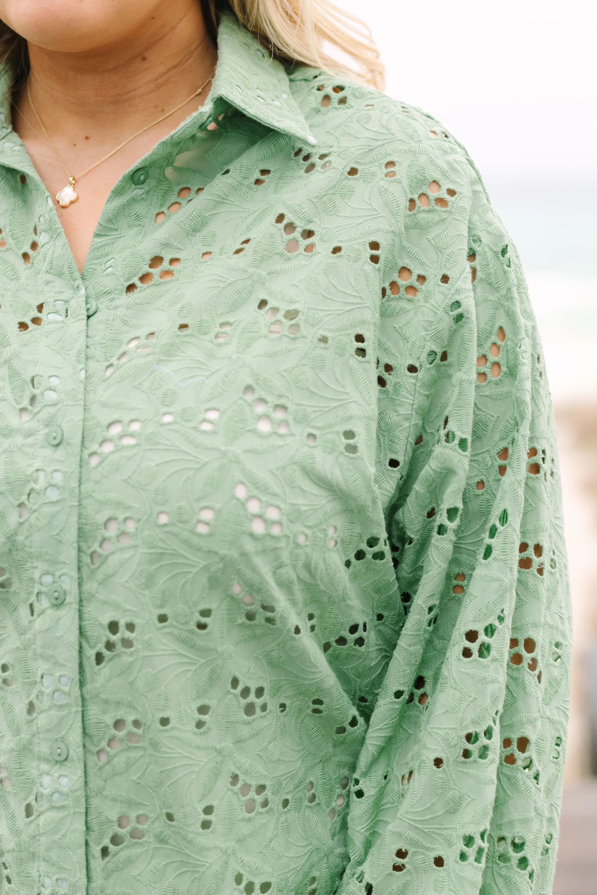 Born To Be A Star Top, Sage - Image 4