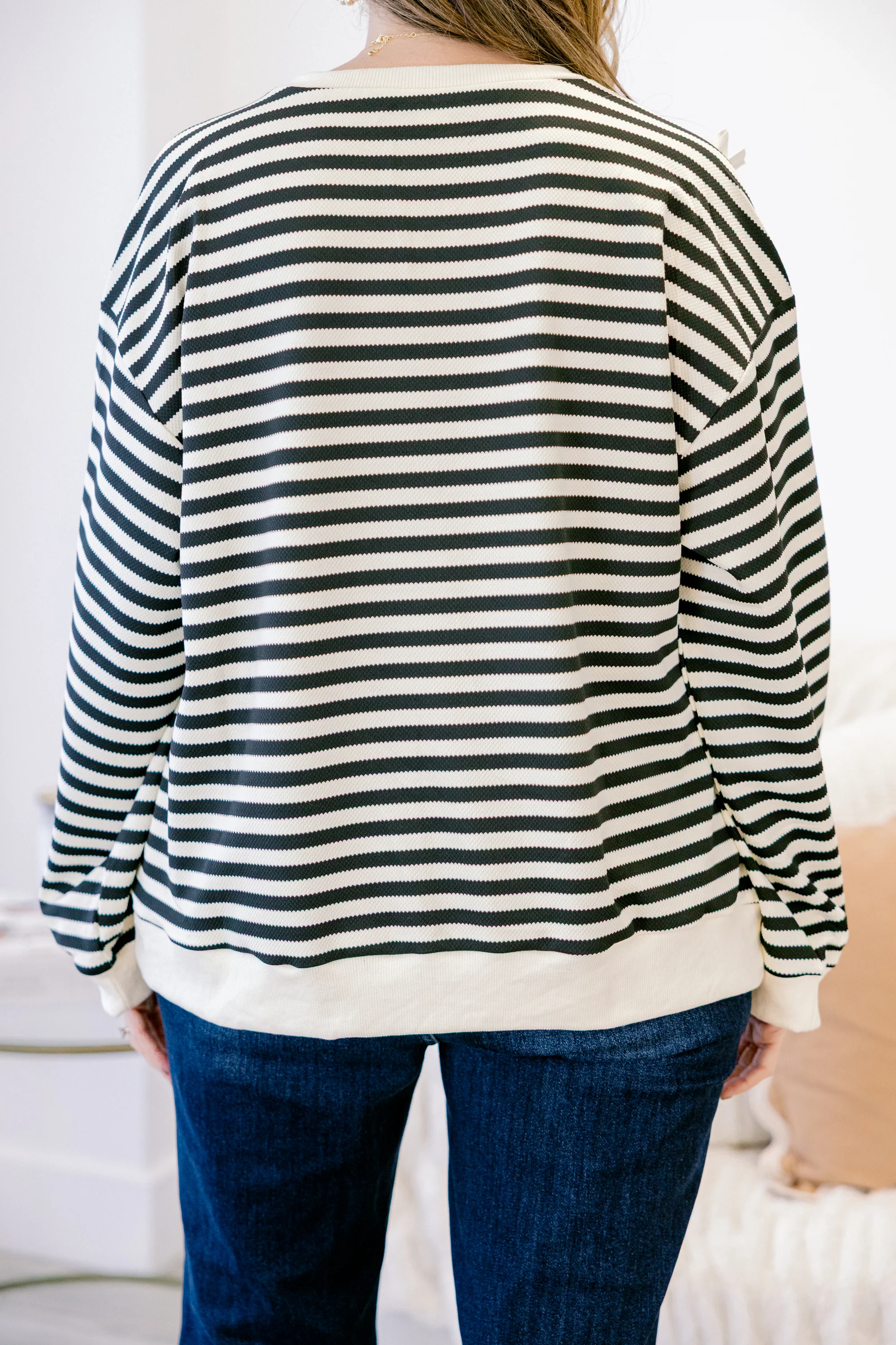 Bow-tiful Girl Pullover, Black - Image 6