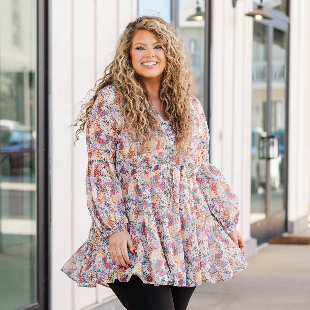 Breath Of Fresh Flare Tunic, Tan - Image 6