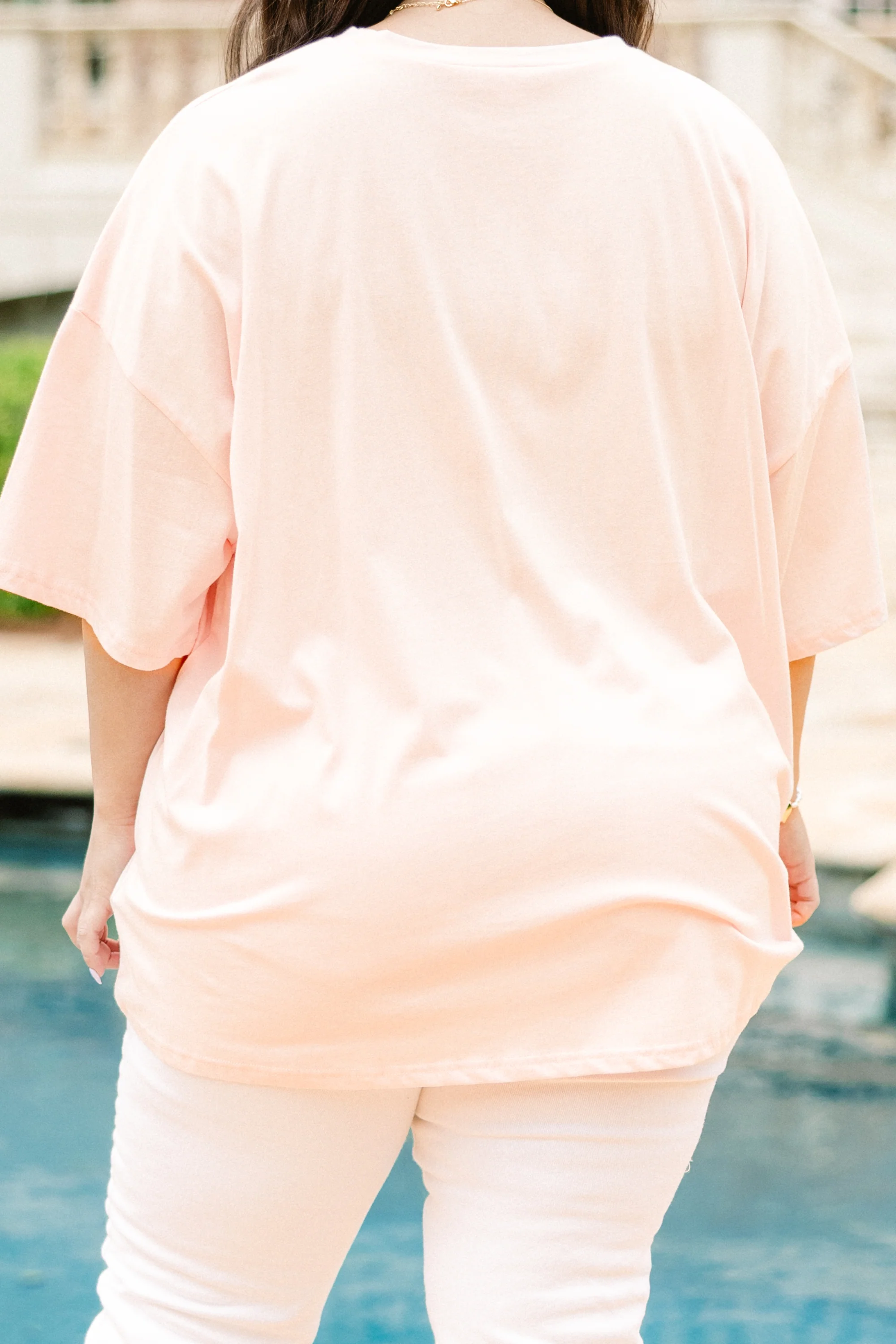 Bridal Boots Boyfriend Tee, Cream Pink - Image 5