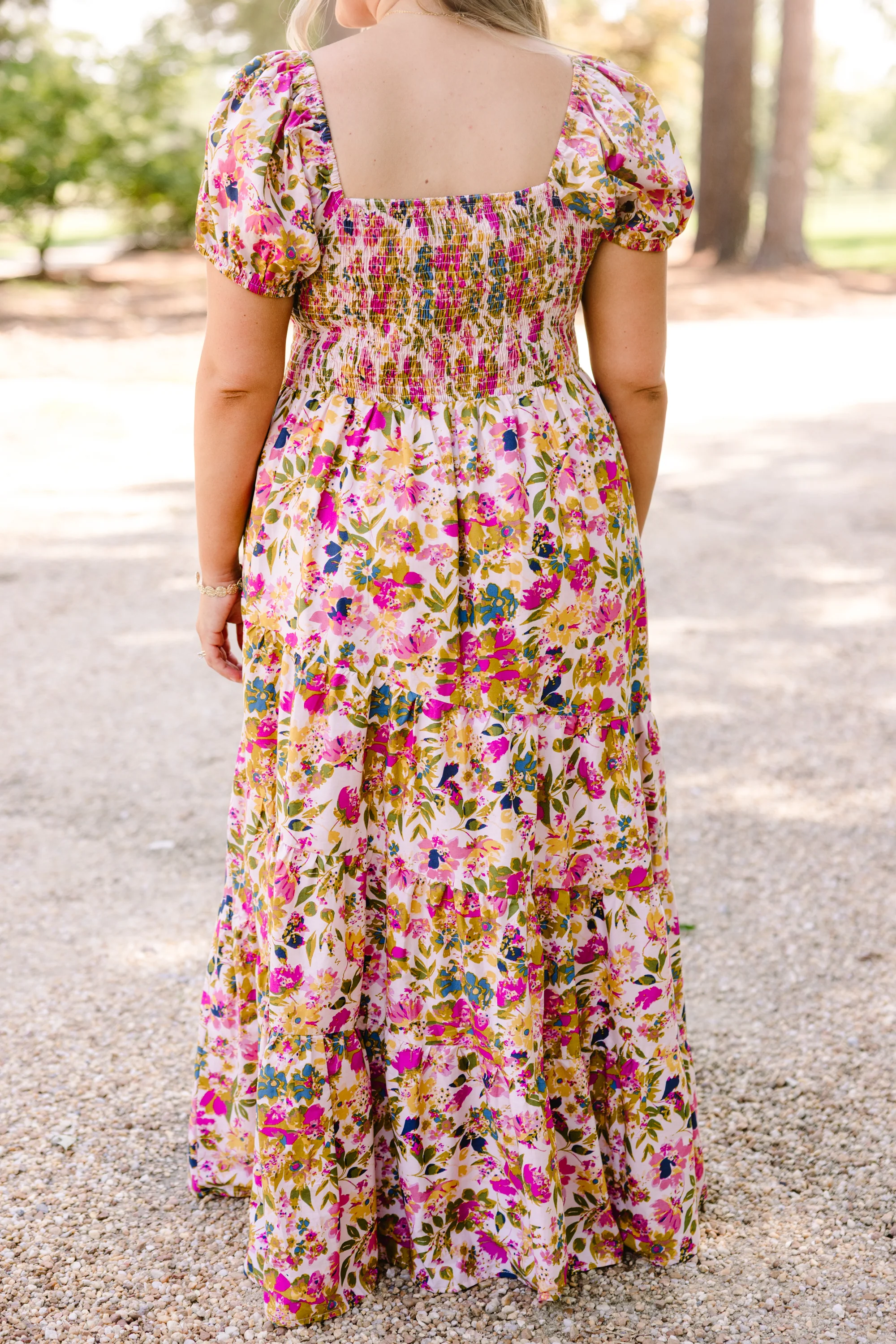 Brighter Perspective Dress, Tan Floral - Image 6