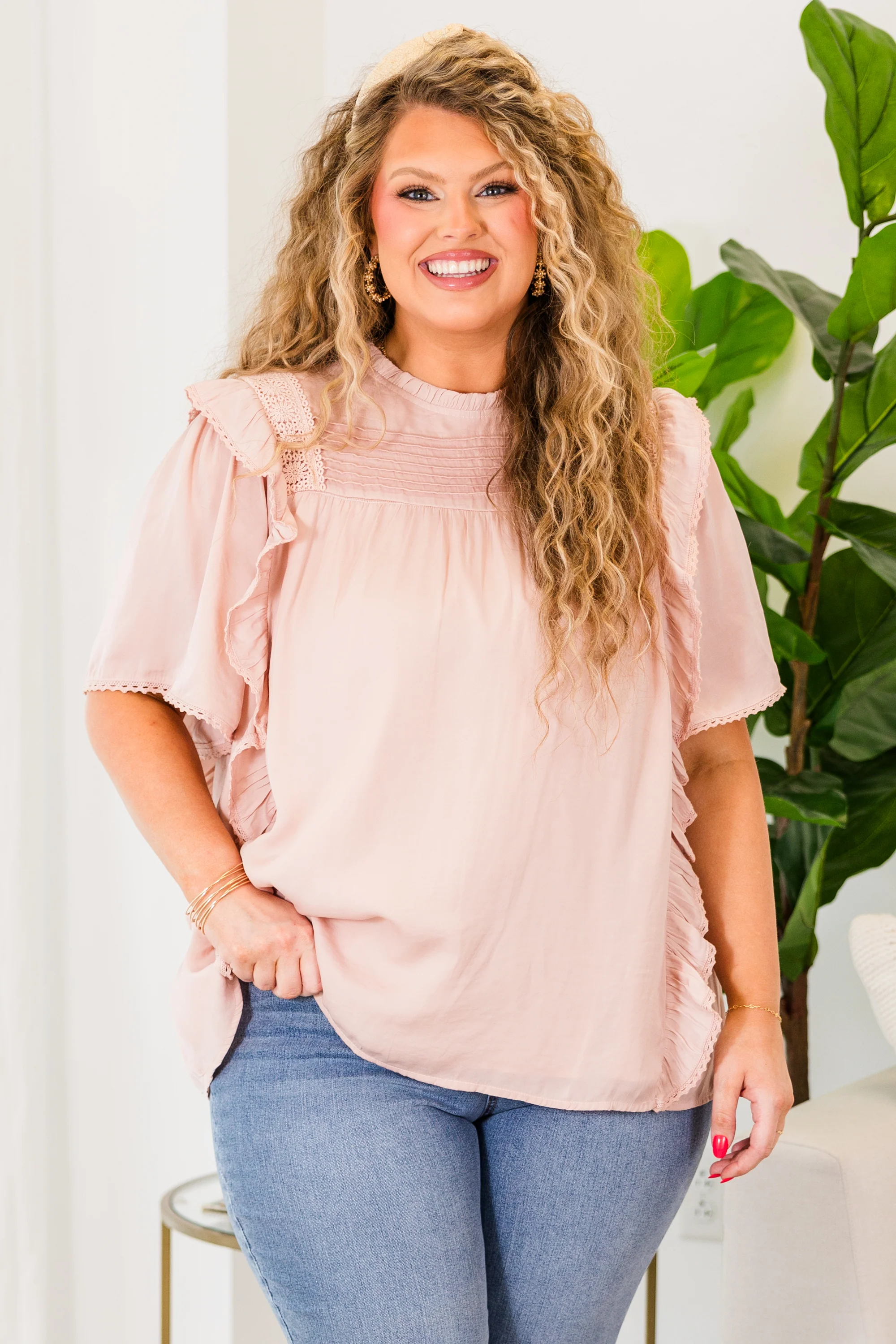 Bubble Dreams Top, Taupe - Image 2