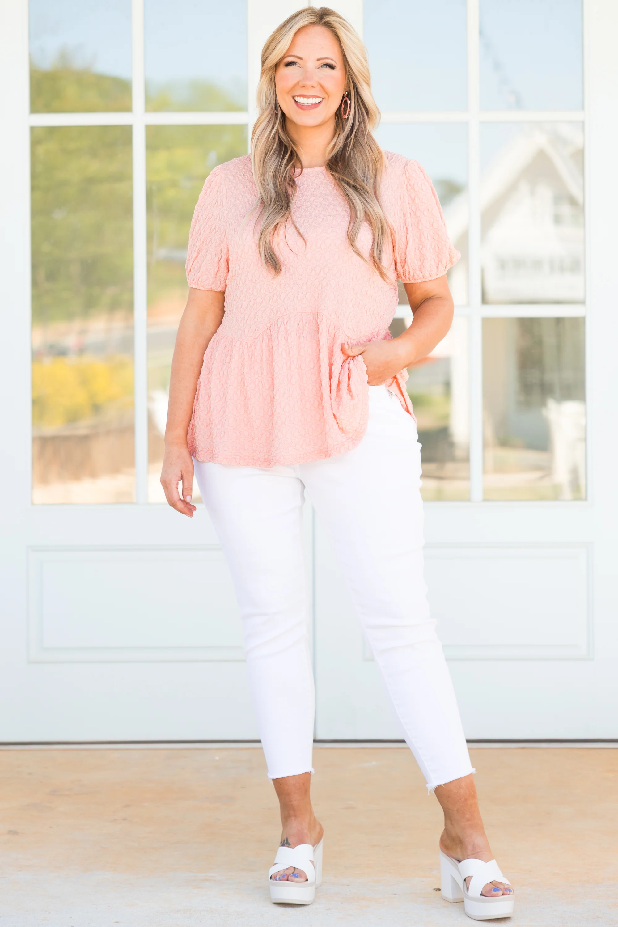 Bubblegum Bubblegum Top, Peach - Image 2