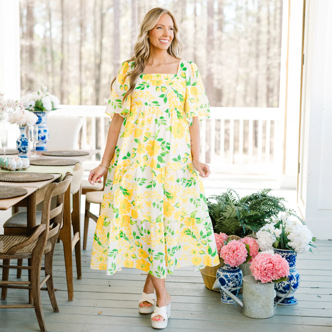 Can't Be Outdone Maxi Dress, Yellow - Image 7