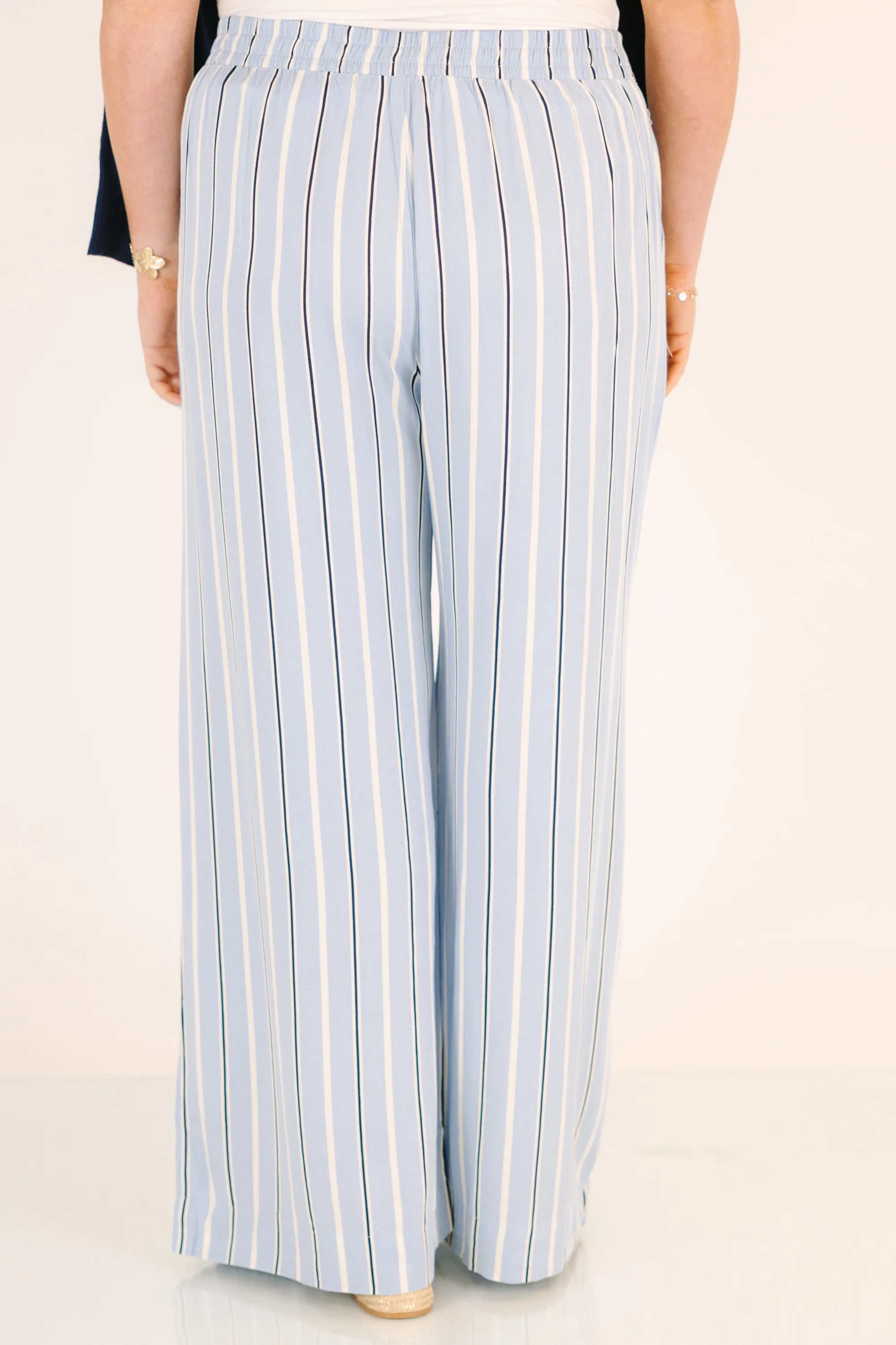 Casual Weekday Pants, Blue Stripe - Image 5