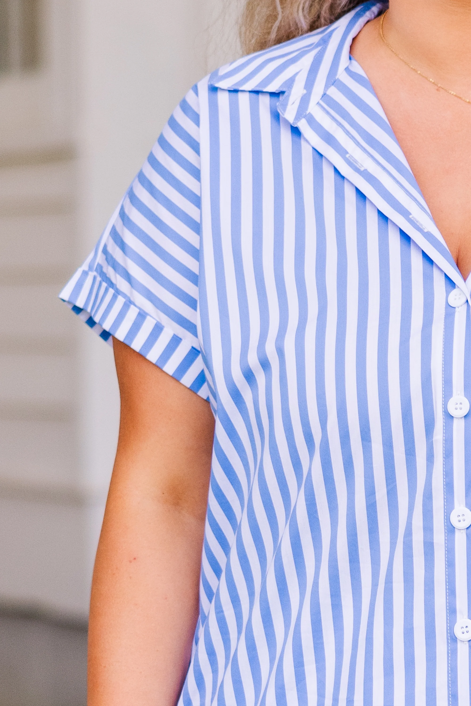 Celebrate Today Top, Denim-Ivory - Image 4
