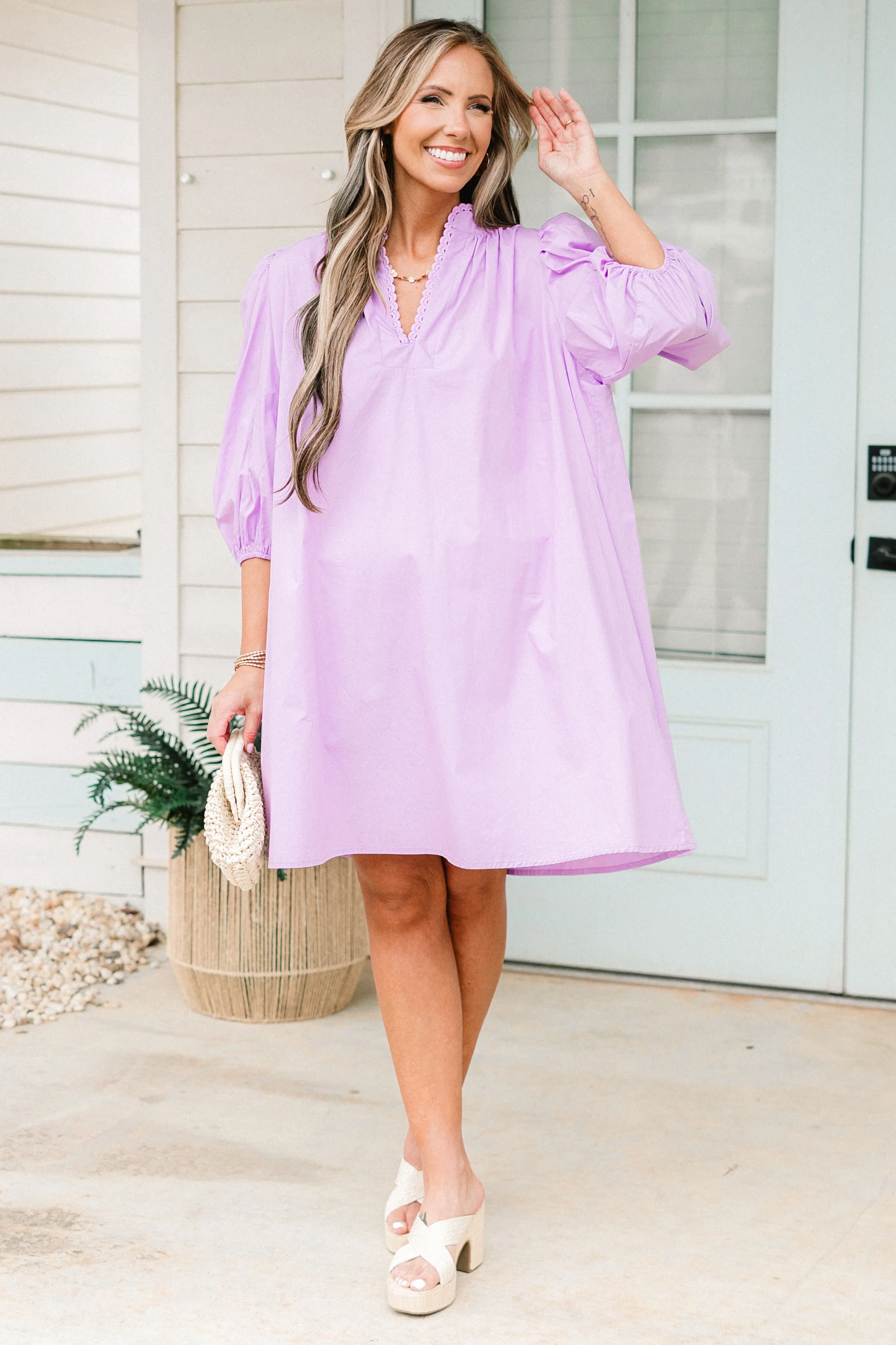 Chic Charm Dress, Lilac - Image 2
