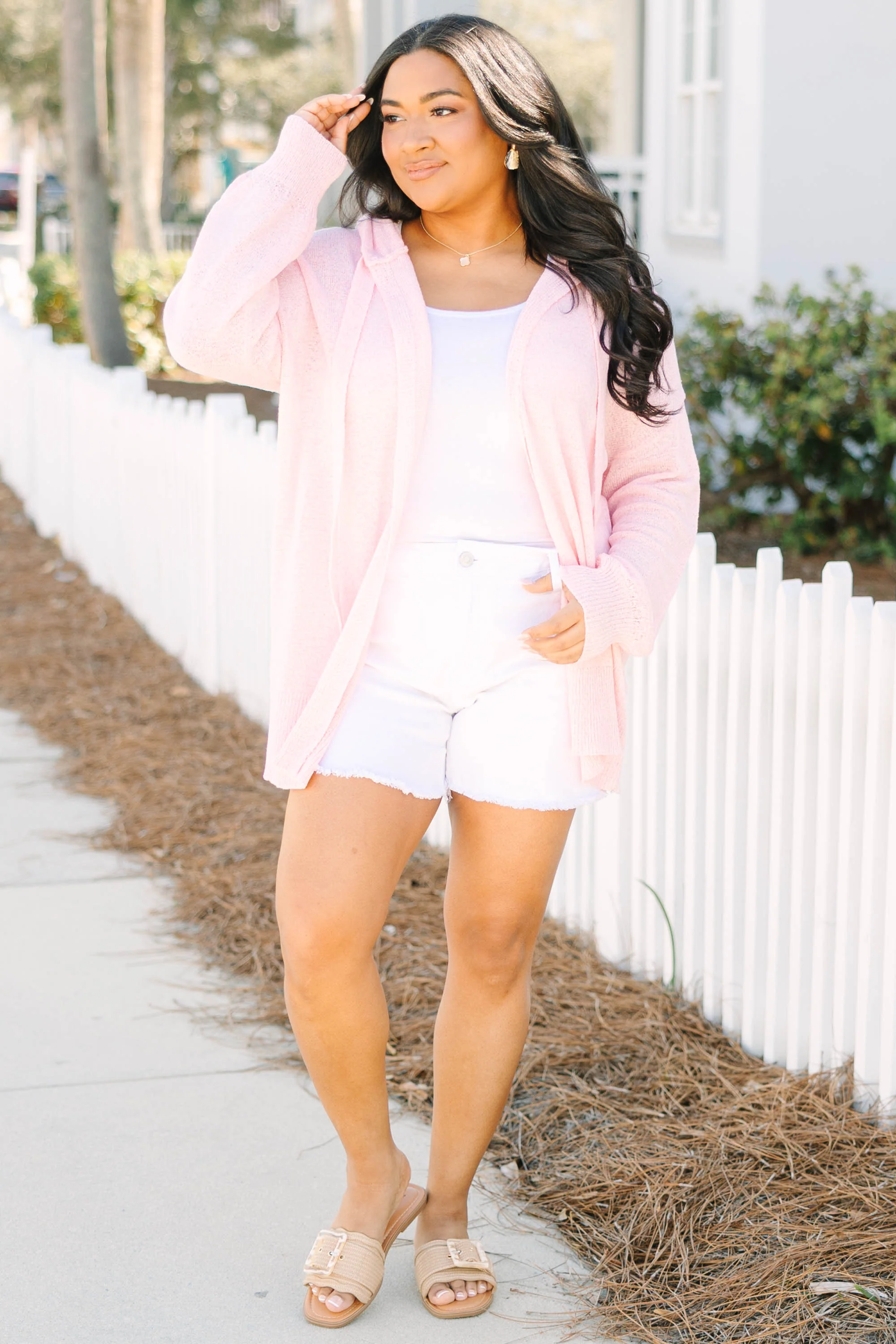 Chill With Me Cardigan, Pink - Image 3
