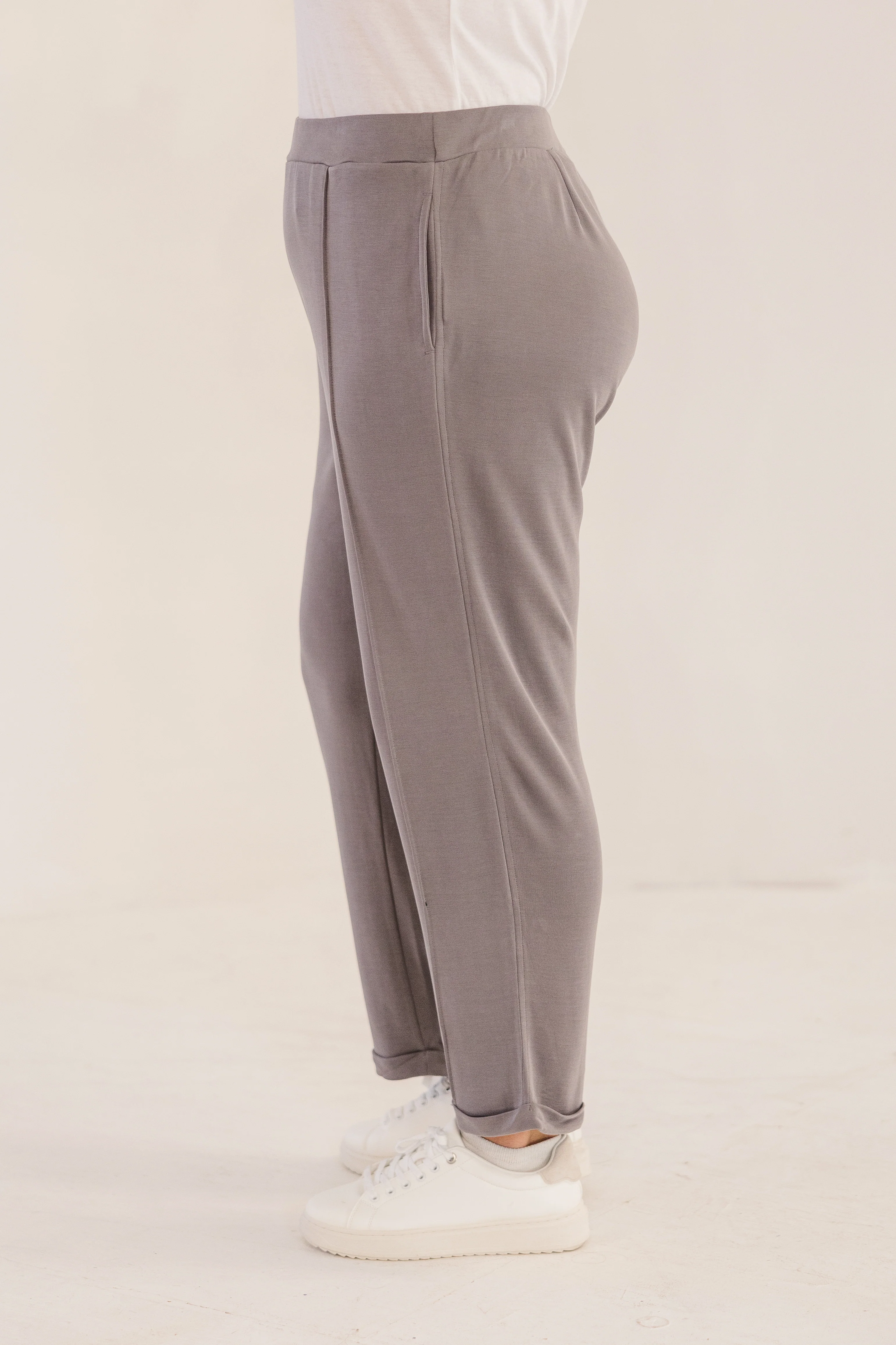 Chloe Pintuck Taper Pant, Castle Rock - Image 8