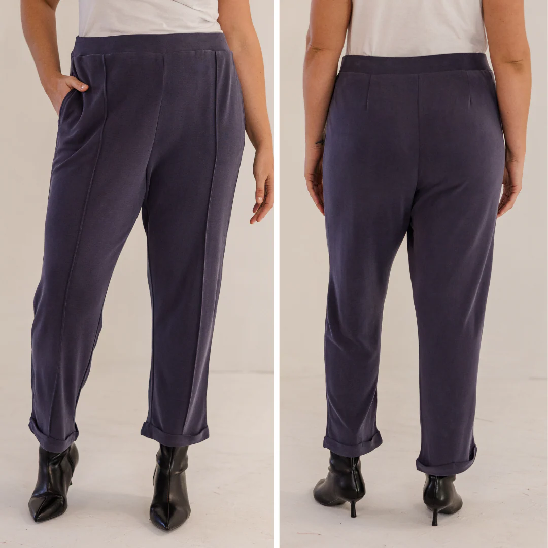 Chloe Pintuck Taper Pant, Ink Navy - Image 7