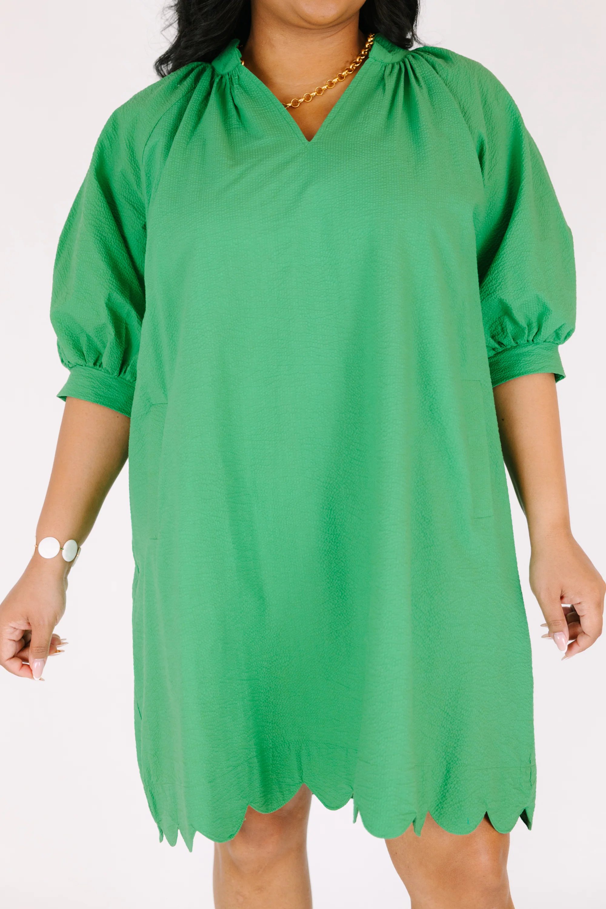 Circle Back Dress, Kelly Green - Image 6