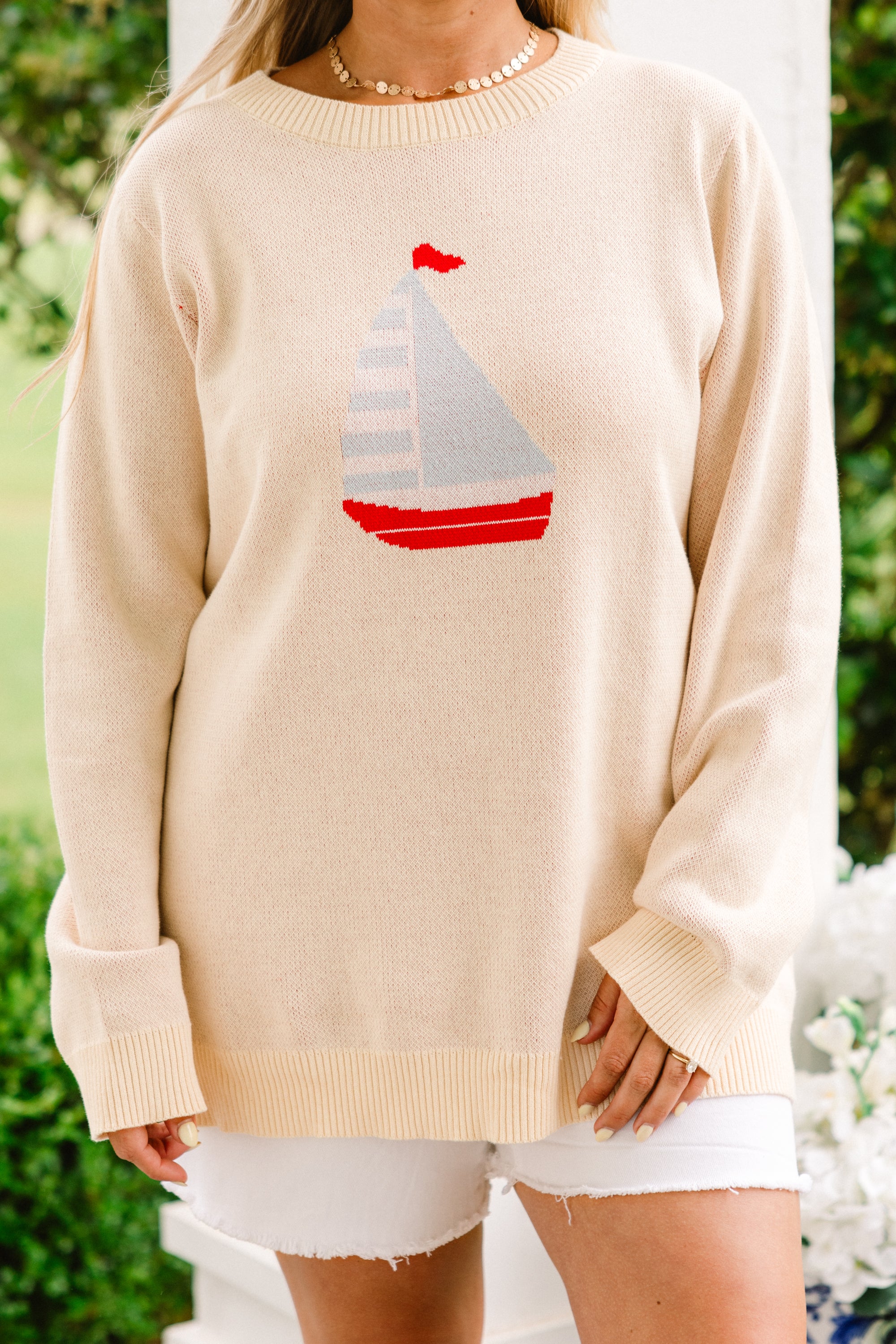 Coastal Summer Sweater, Ivory - Image 4