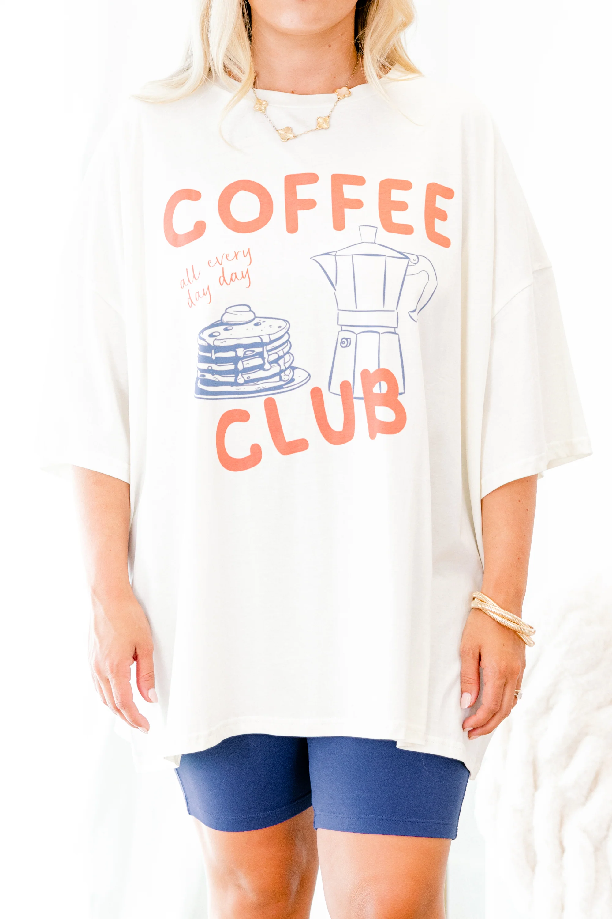 Coffee Club Boyfriend Tee, Ivory - Image 4