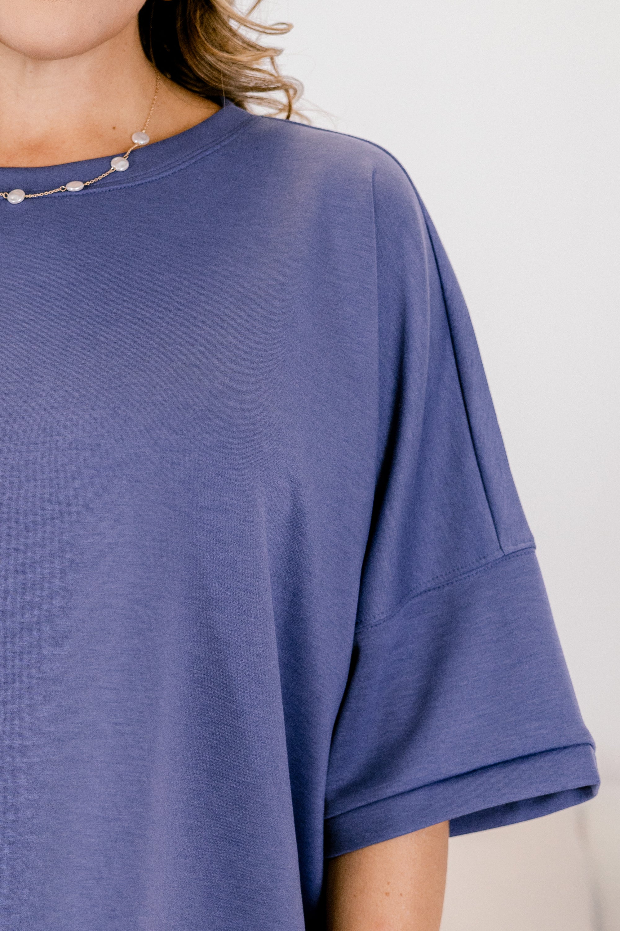 Comfortable Charm Top, Blue Indigo - Image 5