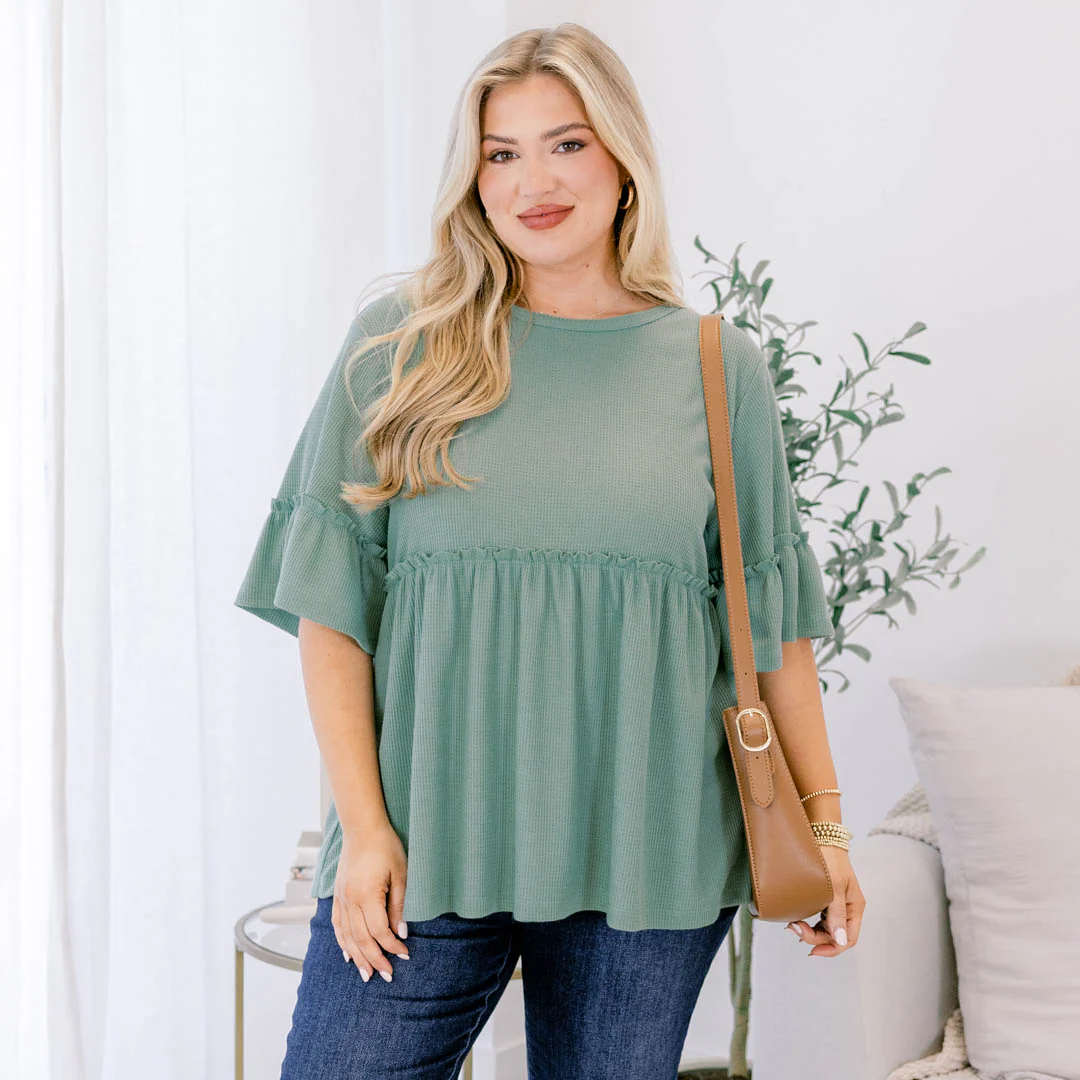 Completely Yours Tunic, Sage - Image 7