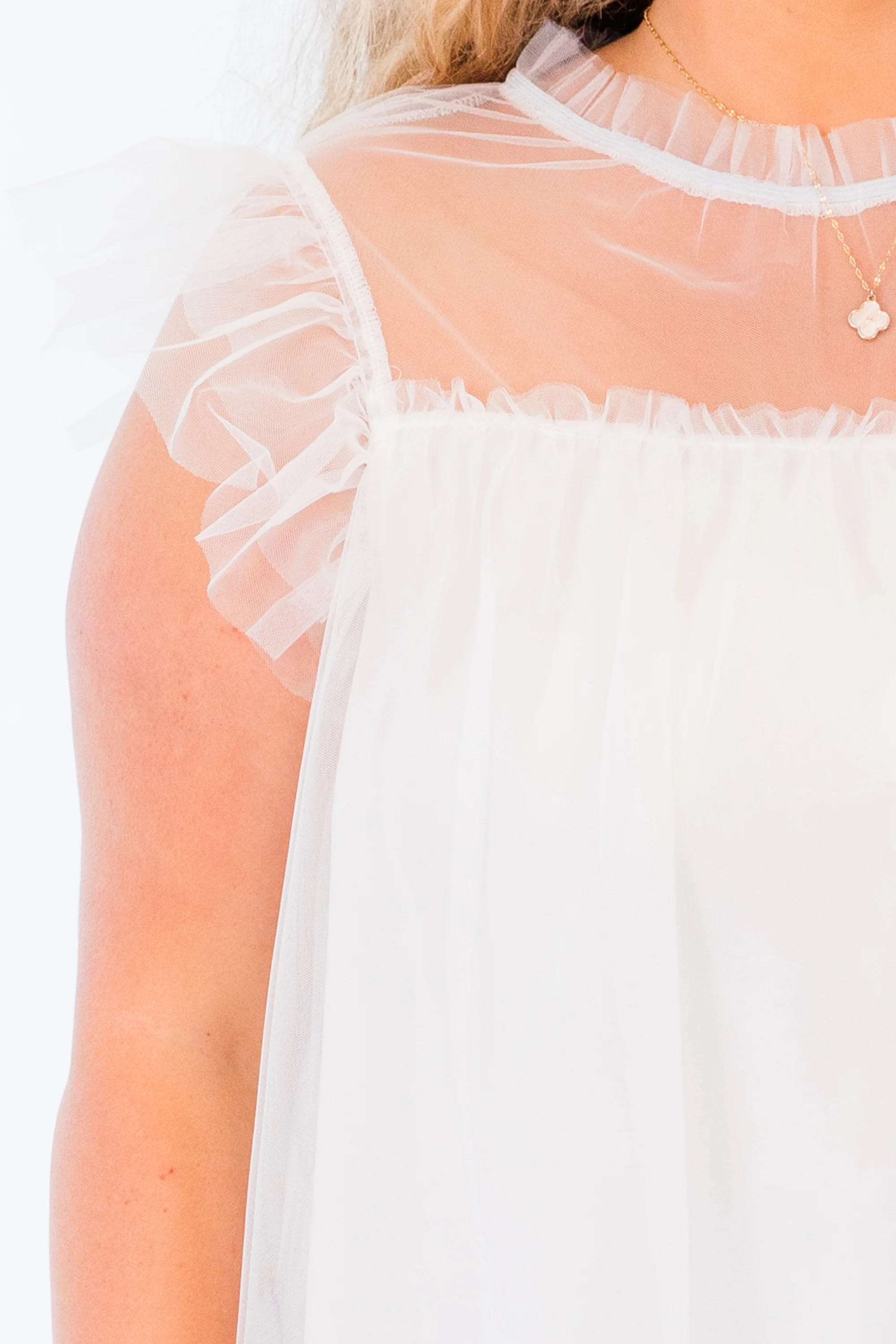 Cool In The Summer Top, Off White - Image 4
