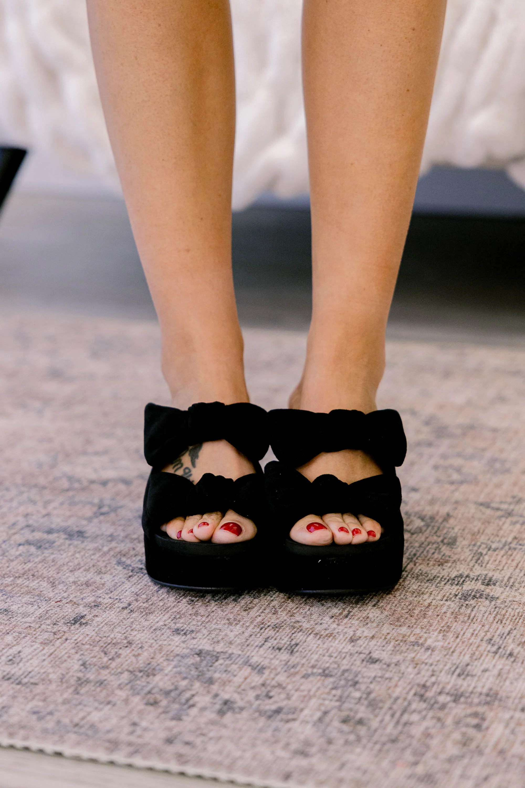 Corky's: Sugar Talking Heels, Black Faux Suede - Image 3