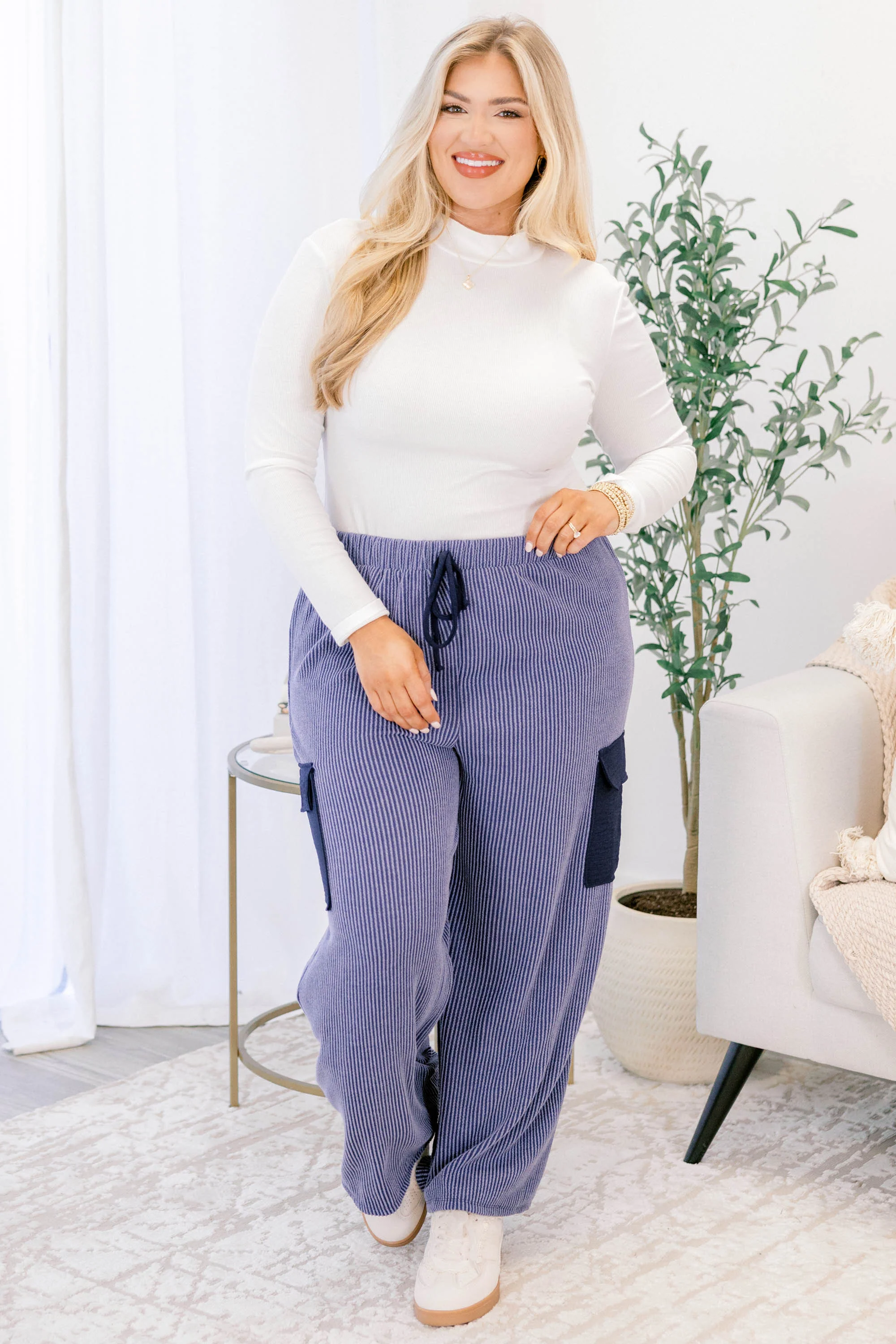 Count On Me Pants, Navy - Image 2